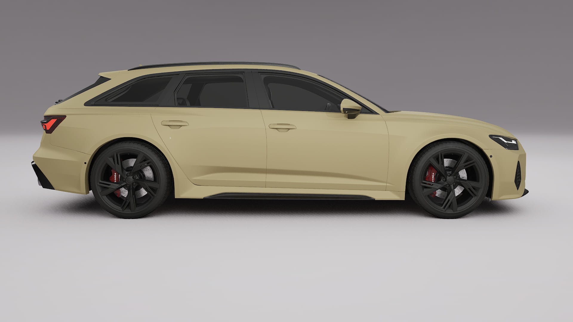 Audi RS6 Avant C8 facelift LCI TPU Lackskyddsfilm | SAND Färgskiftande PPF – Komplett Förskuret Kit