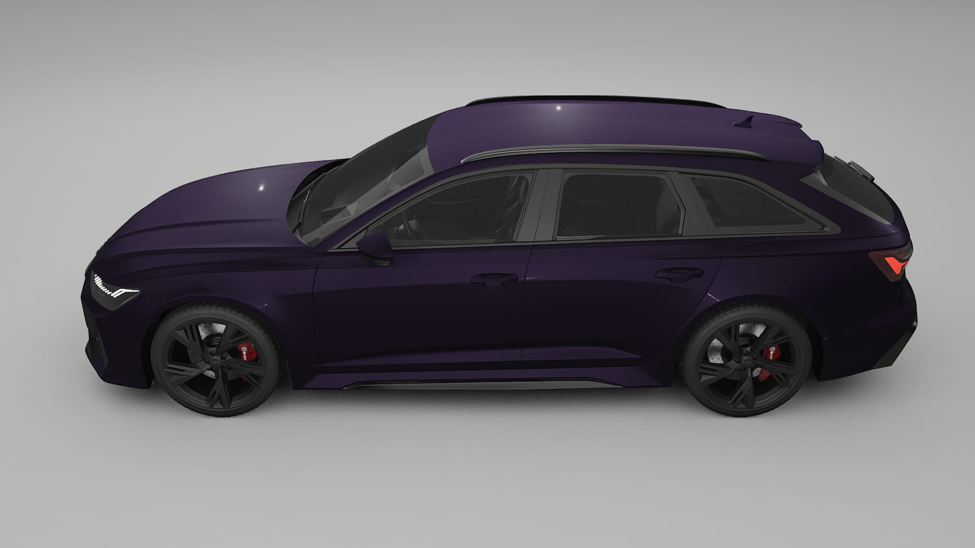 Audi RS6 Avant C8 facelift LCI TPU Lackskyddsfilm | VIOLET Färgskiftande PPF – Komplett Förskuret Kit