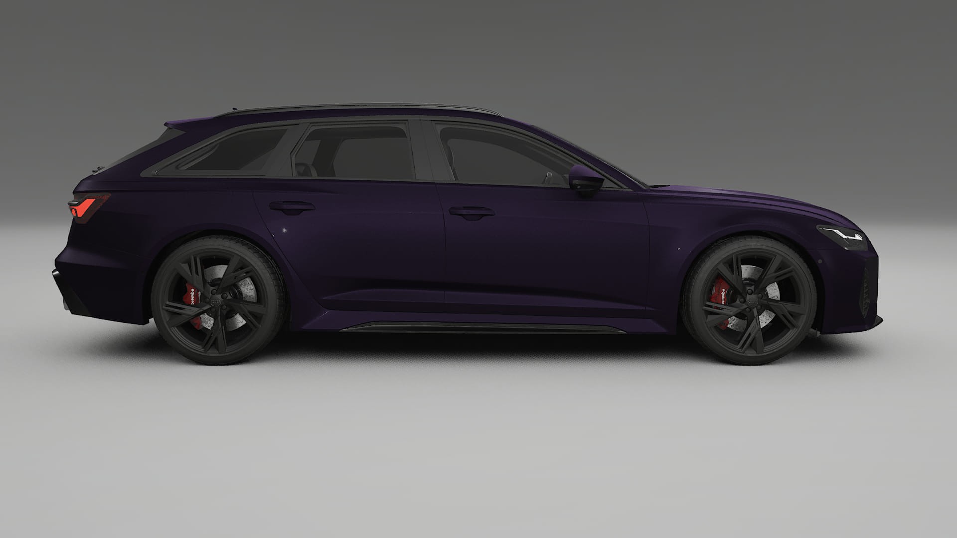 Audi RS6 Avant C8 facelift LCI TPU Lackskyddsfilm | VIOLET Färgskiftande PPF – Komplett Förskuret Kit