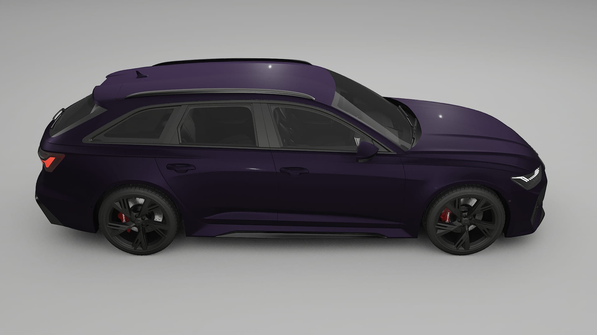Audi RS6 Avant C8 facelift LCI TPU Lackskyddsfilm | VIOLET Färgskiftande PPF – Komplett Förskuret Kit