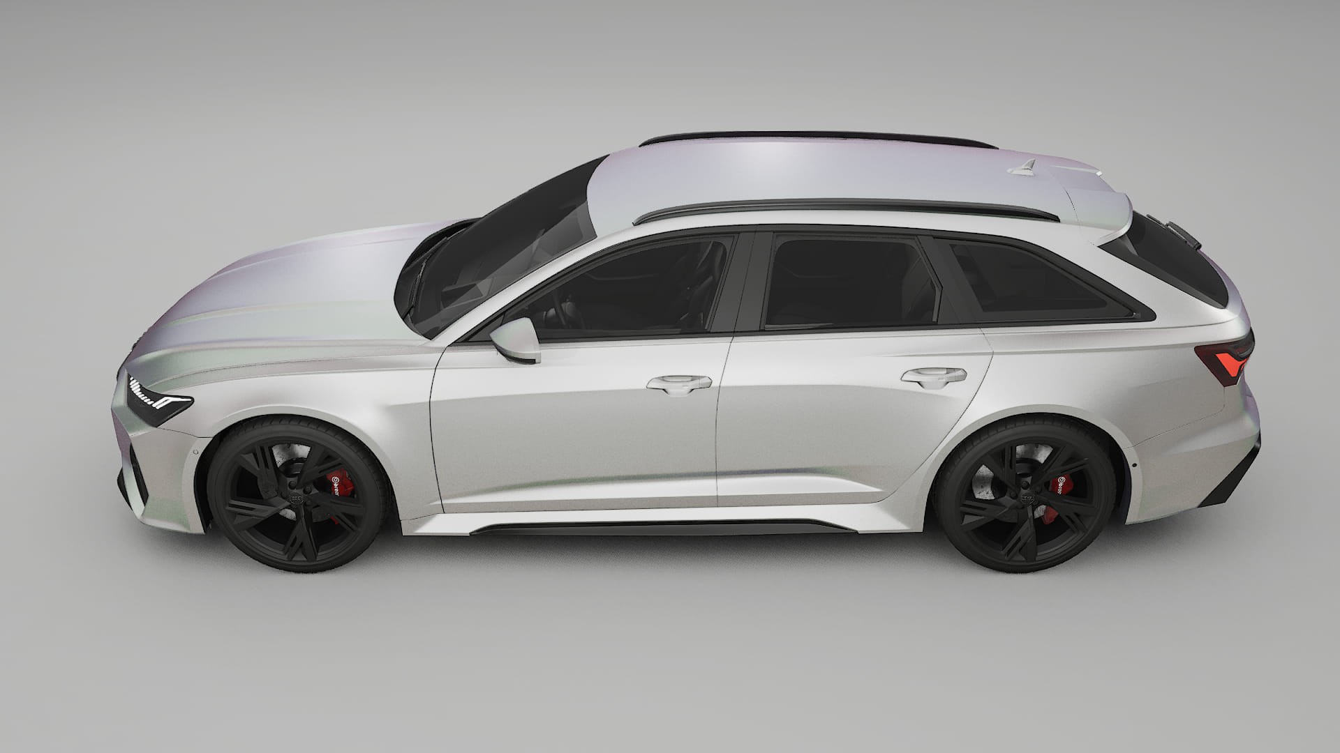 Audi RS6 Avant C8 facelift LCI TPU Lackskyddsfilm | NEBULA Färgskiftande PPF – Komplett Förskuret Kit