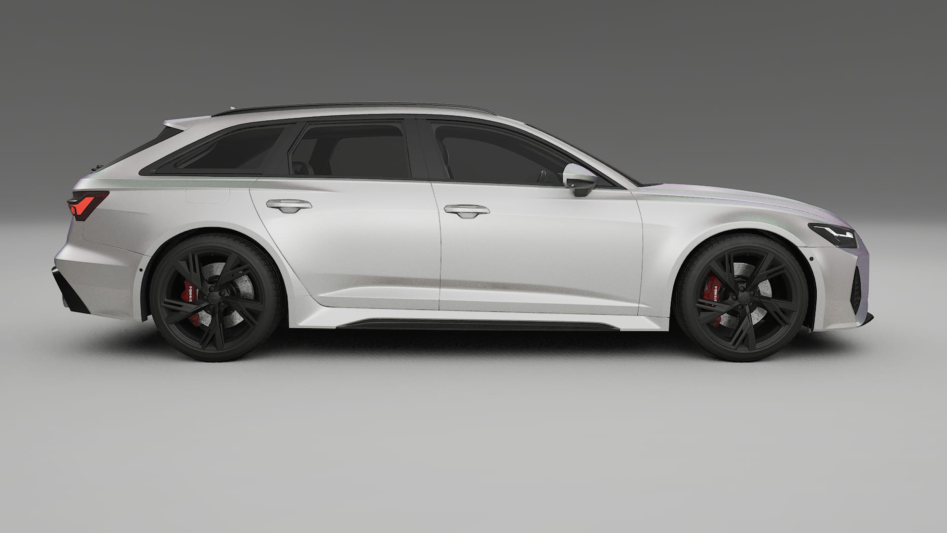 Audi RS6 Avant C8 facelift LCI TPU Lackskyddsfilm | NEBULA Färgskiftande PPF – Komplett Förskuret Kit