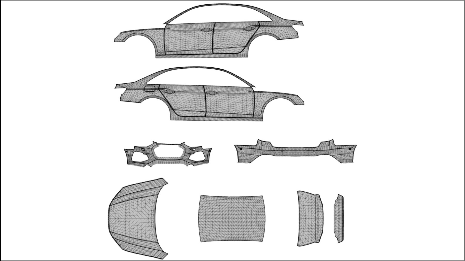 Audi S4 Sedan B9 facelift LCI TPU Lackskyddsfilm | SLATE Färgskiftande PPF – Komplett Förskuret Kit