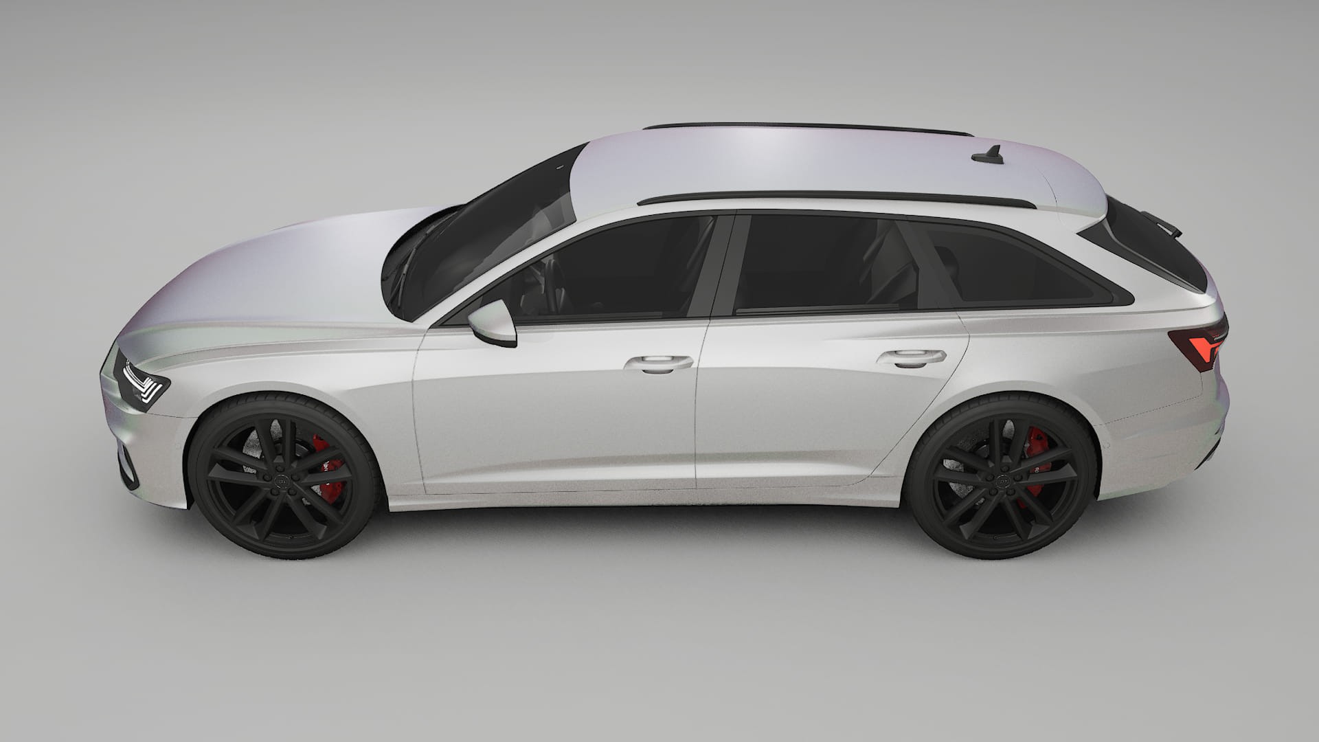 Audi S6 Avant prefacelift pre LCI C8 TPU Lackskyddsfilm | NEBULA Färgskiftande PPF – Komplett Förskuret Kit