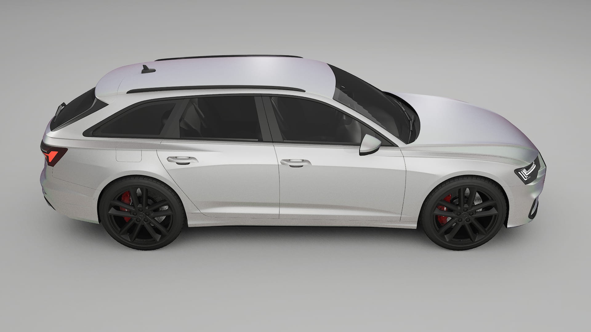 Audi S6 Avant prefacelift pre LCI C8 TPU Lackskyddsfilm | NEBULA Färgskiftande PPF – Komplett Förskuret Kit