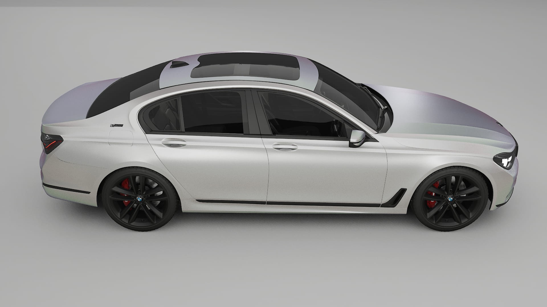 BMW 7 G11 G12 facelift LCI TPU Lackskyddsfilm | NEBULA Färgskiftande PPF – Komplett Förskuret Kit