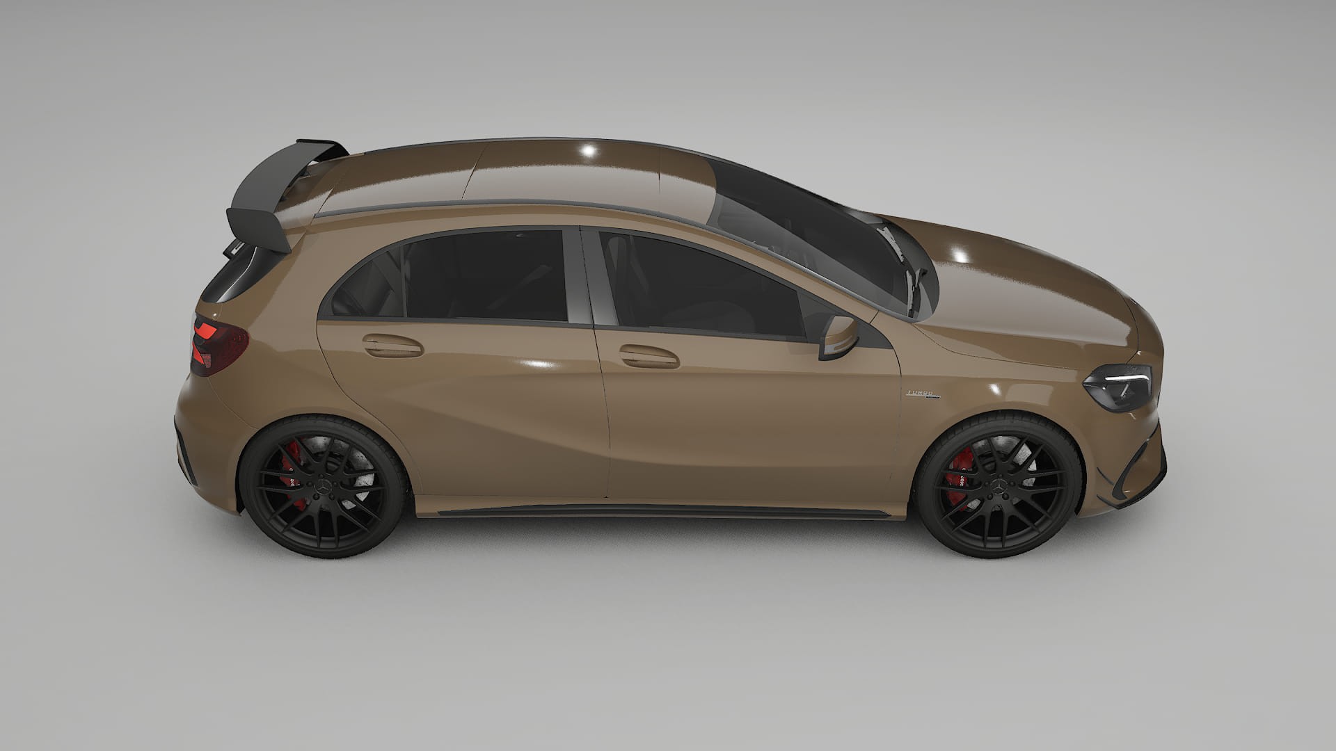 Mercedes A45 AMG W176 TPU Lackskyddsfilm | SAHARA Färgskiftande PPF – Komplett Förskuret Kit