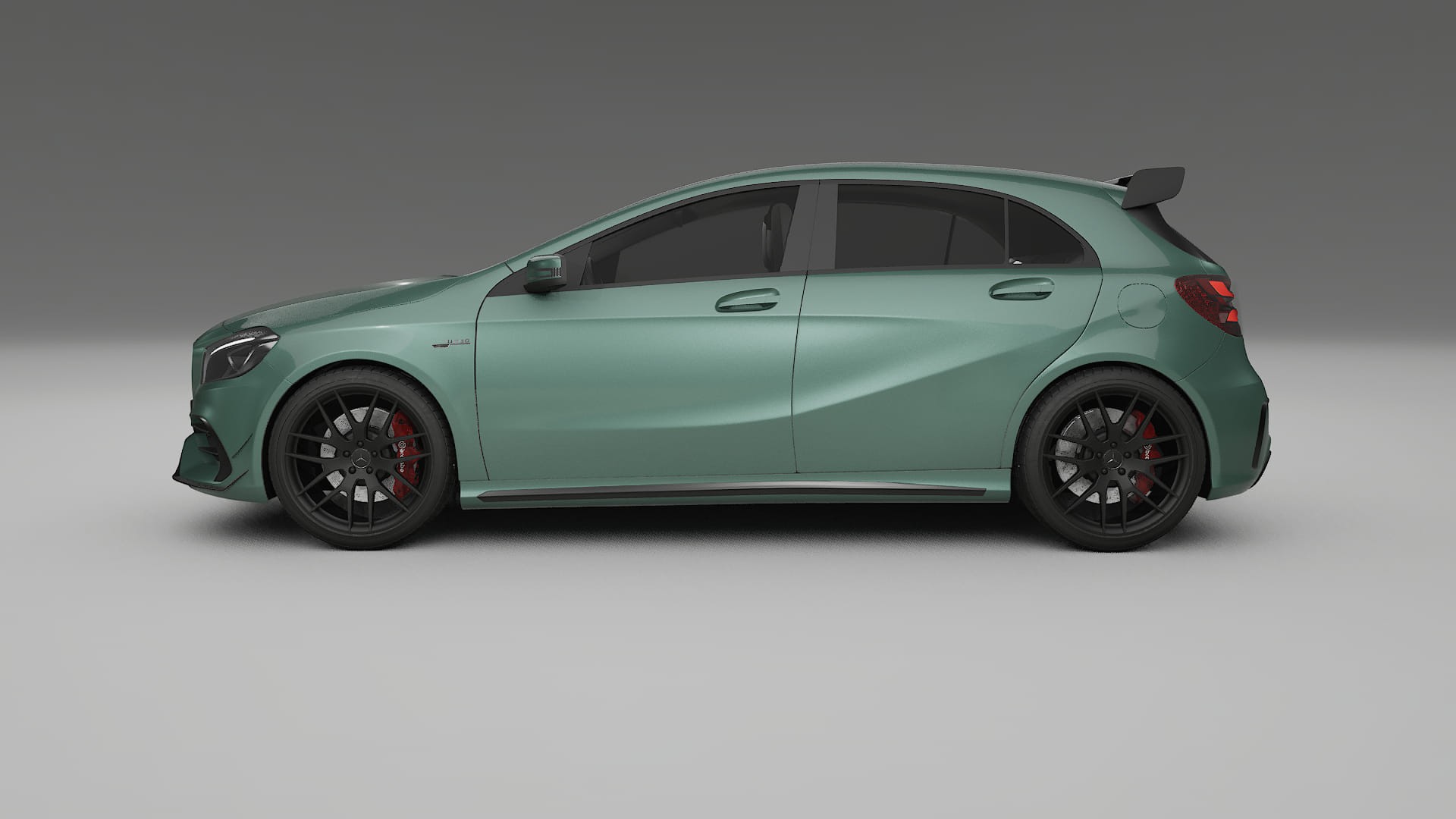 Mercedes A45 AMG W176 TPU Lackskyddsfilm | EVERGREEN Färgskiftande PPF – Komplett Förskuret Kit