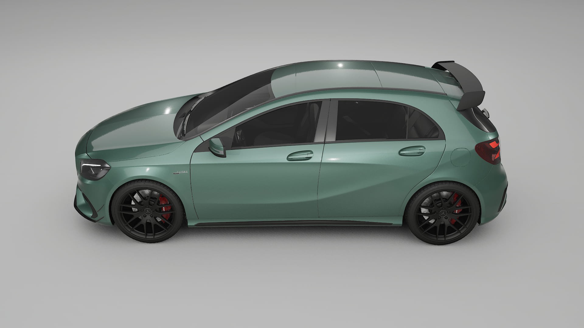 Mercedes A45 AMG W176 TPU Lackskyddsfilm | EVERGREEN Färgskiftande PPF – Komplett Förskuret Kit