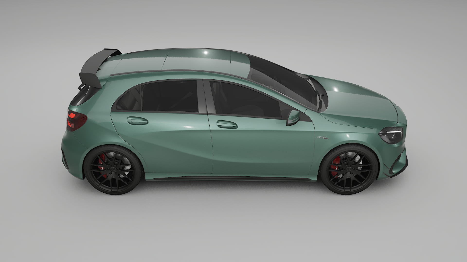 Mercedes A45 AMG W176 TPU Lackskyddsfilm | EVERGREEN Färgskiftande PPF – Komplett Förskuret Kit