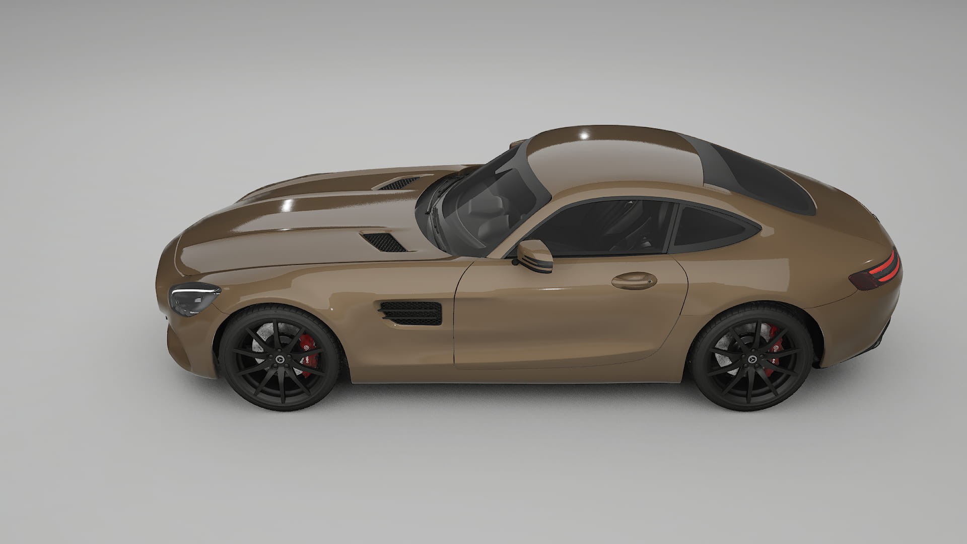 Mercedes AMG GT C190 Coupe TPU Lackskyddsfilm | SAHARA Färgskiftande PPF – Komplett Förskuret Kit