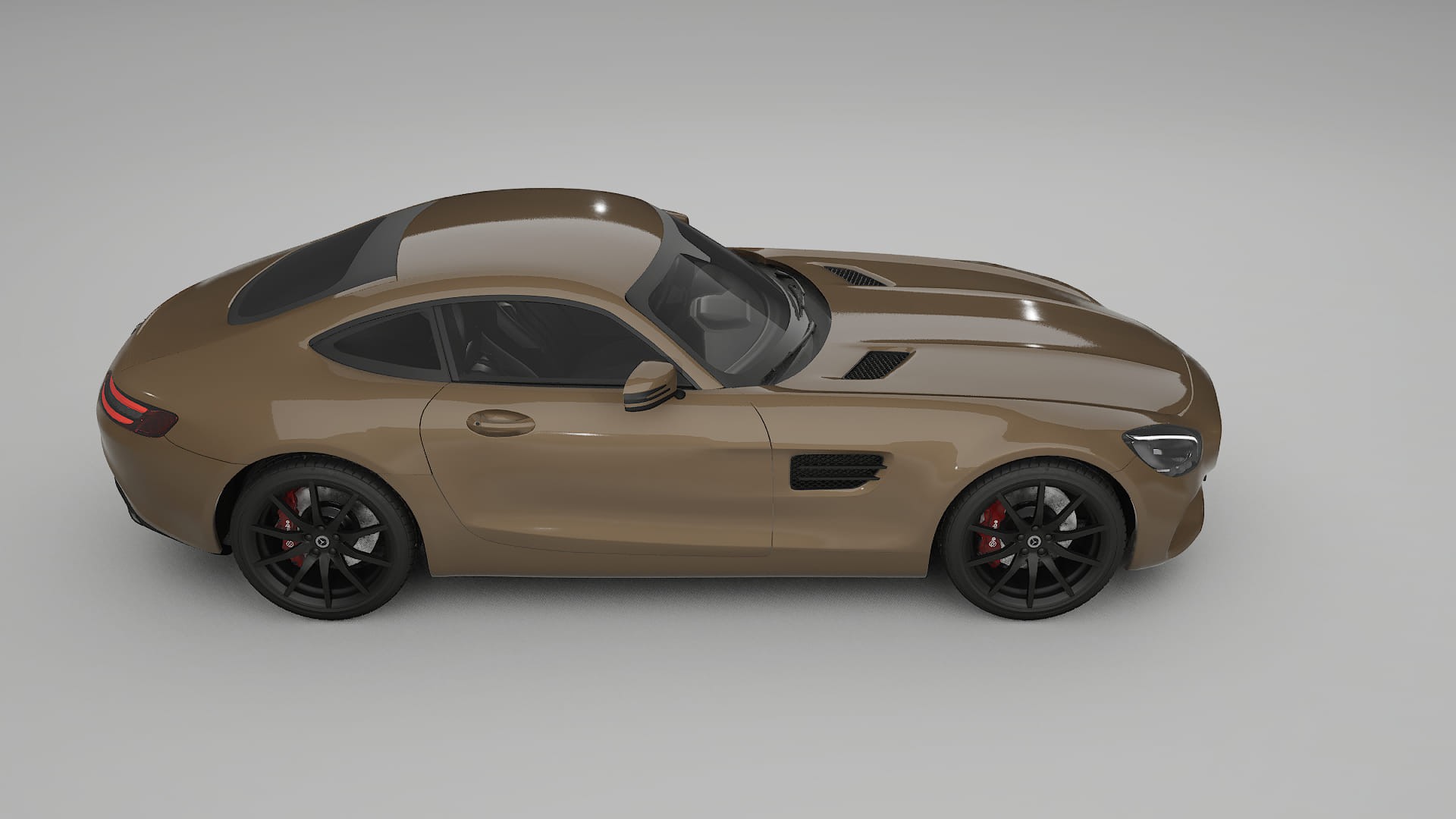 Mercedes AMG GT C190 Coupe TPU Lackskyddsfilm | SAHARA Färgskiftande PPF – Komplett Förskuret Kit