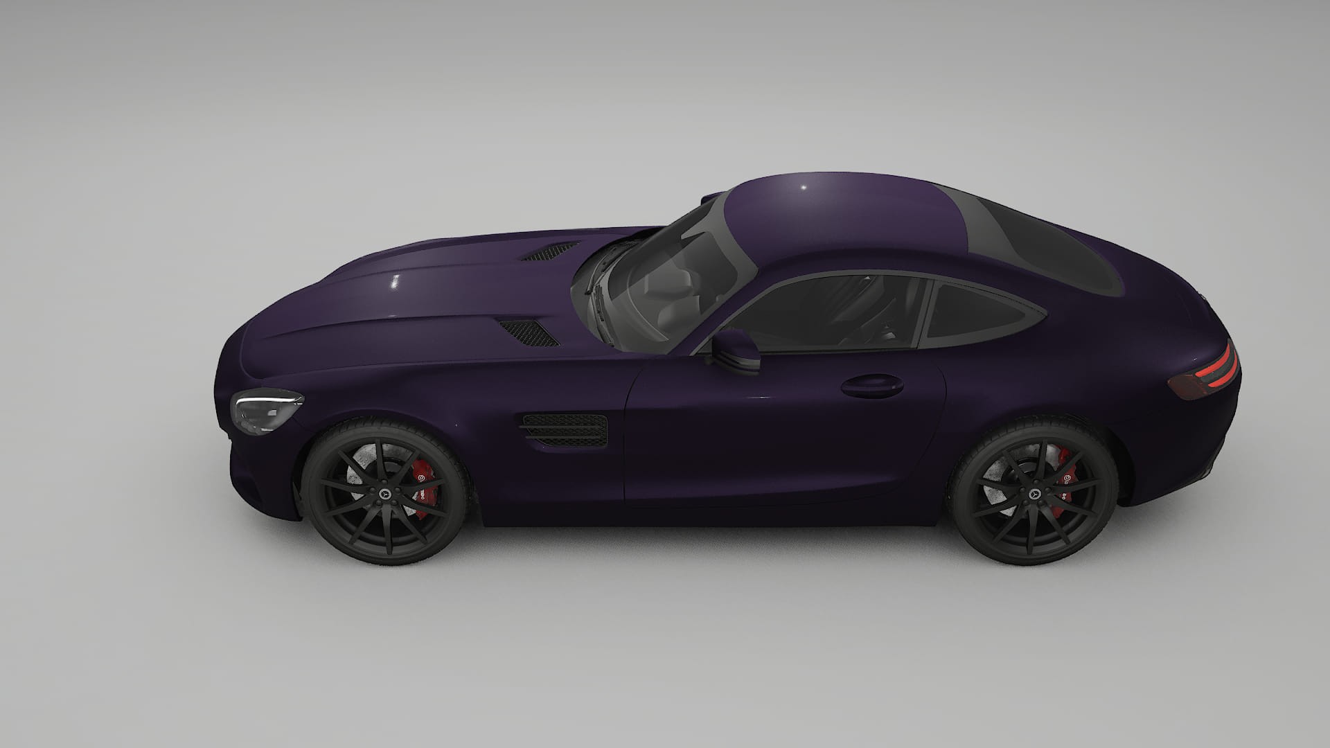 Mercedes AMG GT C190 Coupe TPU Lackskyddsfilm | VIOLET Färgskiftande PPF – Komplett Förskuret Kit