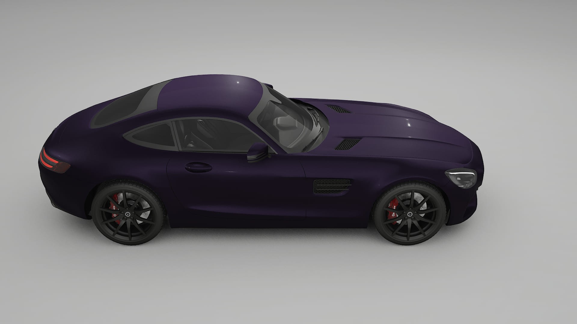 Mercedes AMG GT C190 Coupe TPU Lackskyddsfilm | VIOLET Färgskiftande PPF – Komplett Förskuret Kit