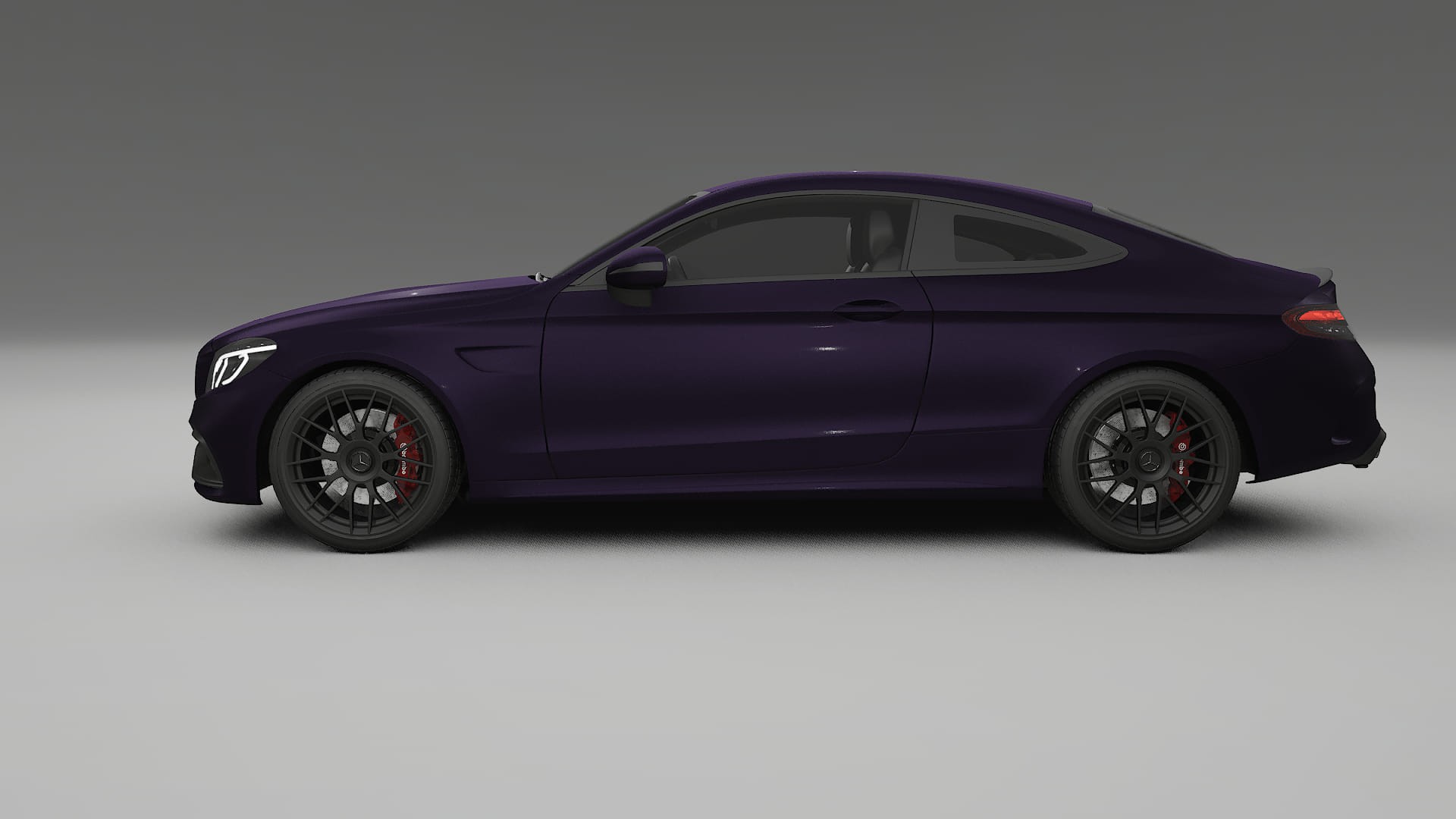 Mercedes C63 AMG W205 Coupe TPU Lackskyddsfilm | VIOLET Färgskiftande PPF – Komplett Förskuret Kit