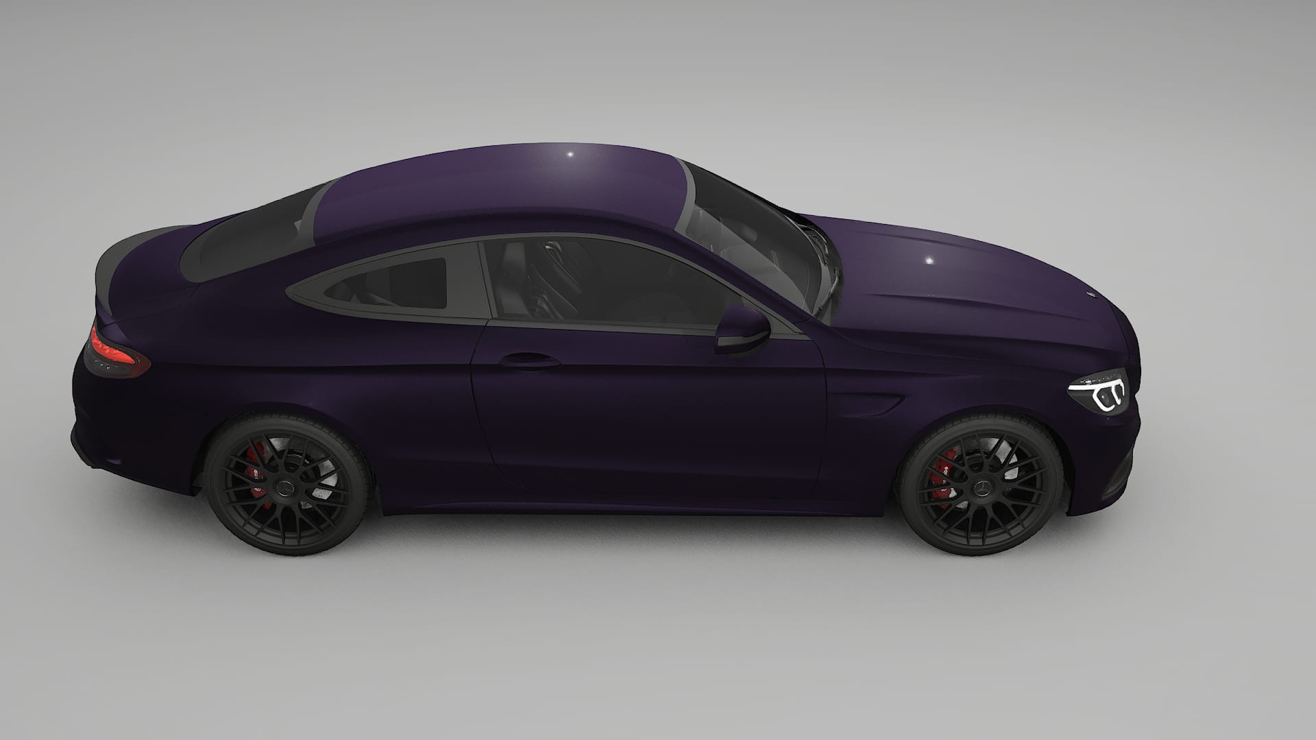Mercedes C63 AMG W205 Coupe TPU Lackskyddsfilm | VIOLET Färgskiftande PPF – Komplett Förskuret Kit