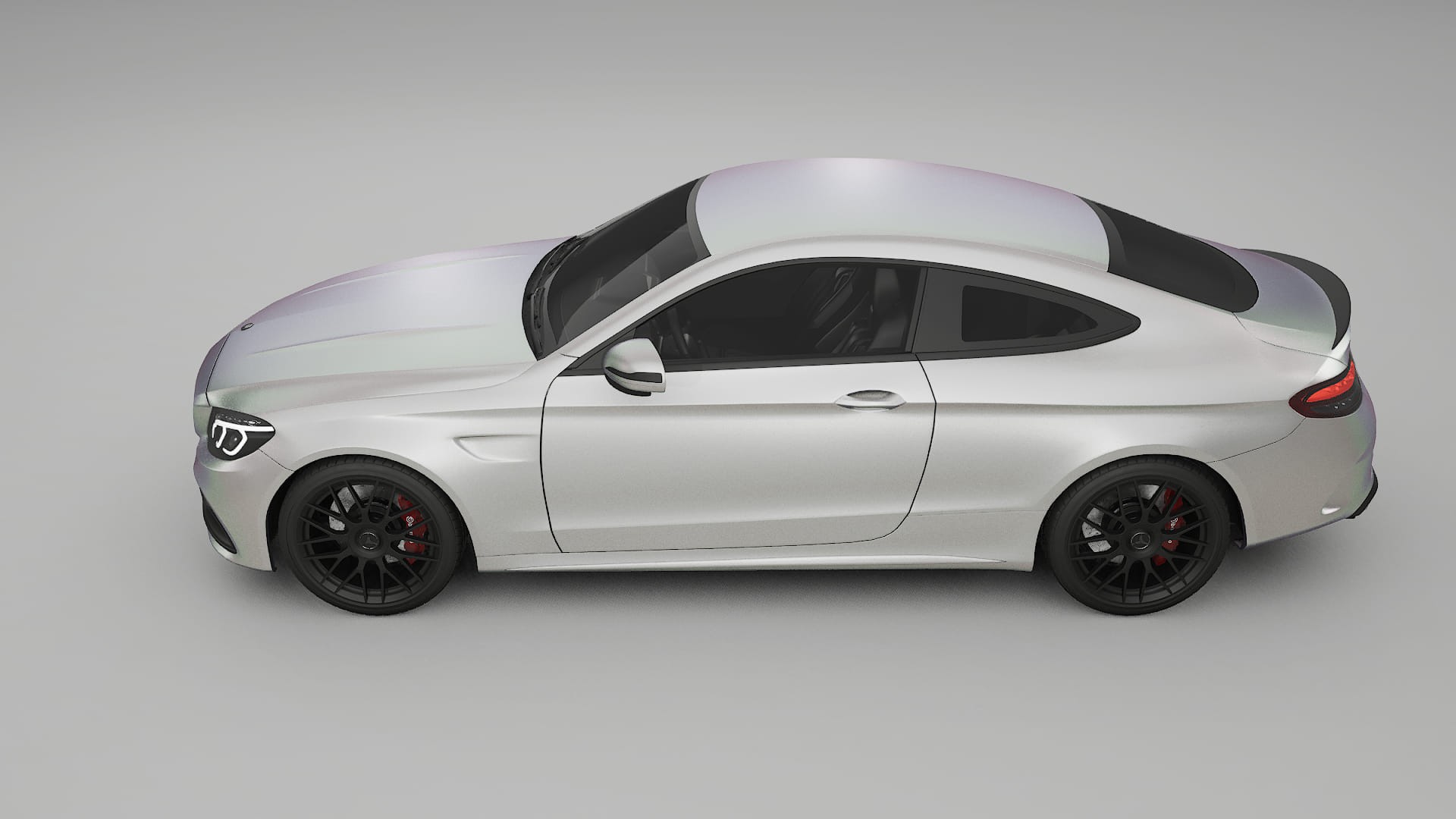 Mercedes C63 AMG W205 Coupe TPU Lackskyddsfilm | NEBULA Färgskiftande PPF – Komplett Förskuret Kit