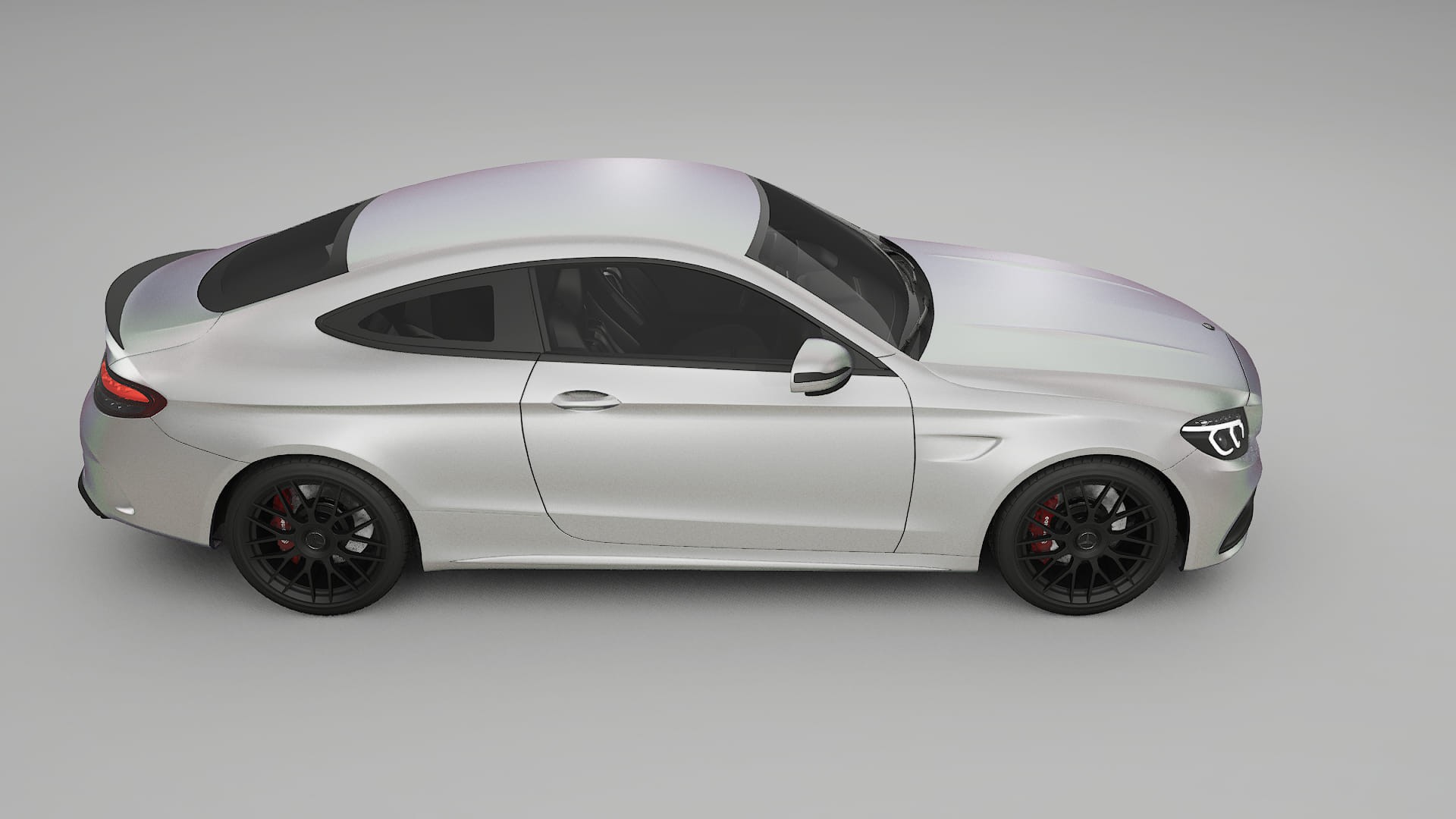 Mercedes C63 AMG W205 Coupe TPU Lackskyddsfilm | NEBULA Färgskiftande PPF – Komplett Förskuret Kit