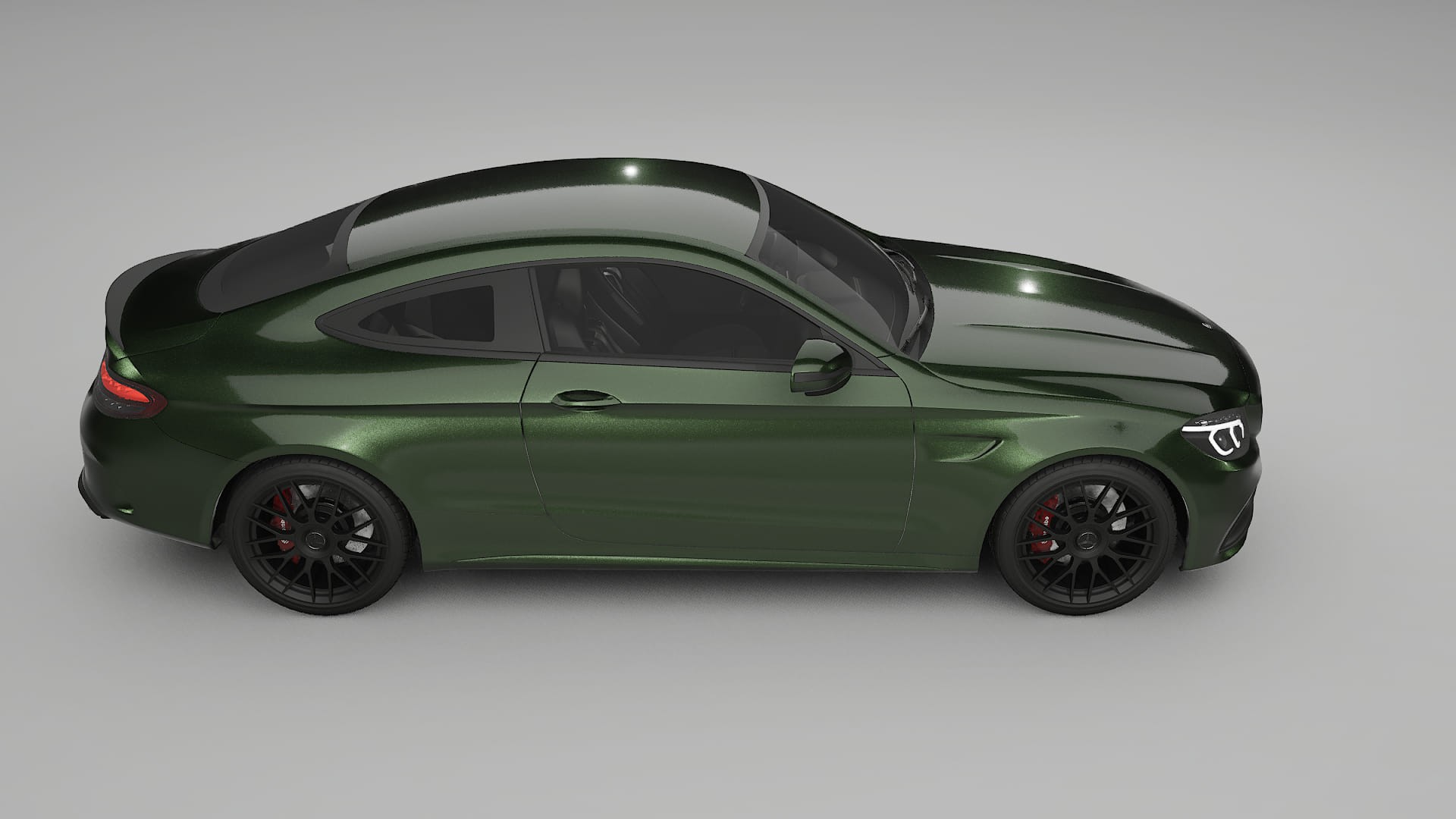 Mercedes C63 AMG W205 Coupe TPU Lackskyddsfilm | LAGOON Färgskiftande PPF – Komplett Förskuret Kit