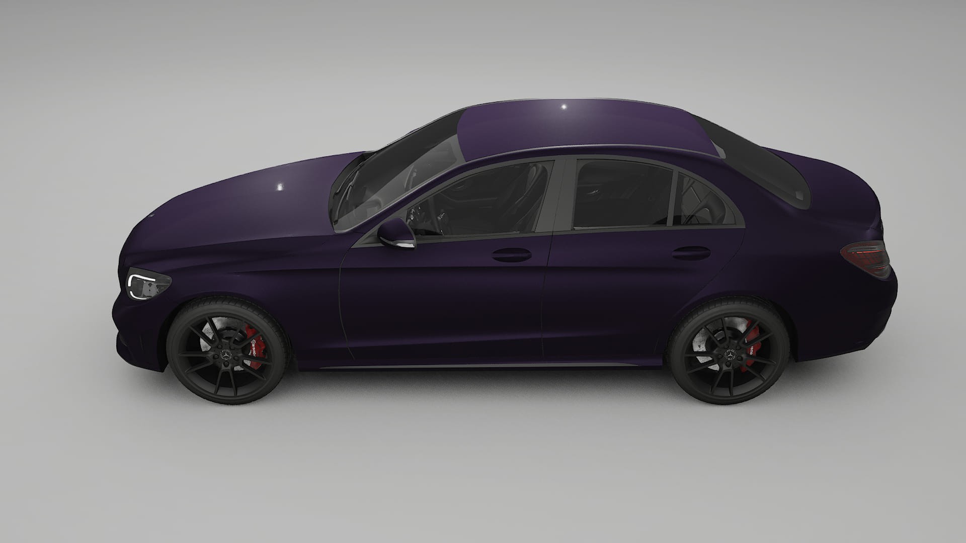 Mercedes C Class W205 AMG sedan TPU Lackskyddsfilm | VIOLET Färgskiftande PPF – Komplett Förskuret Kit