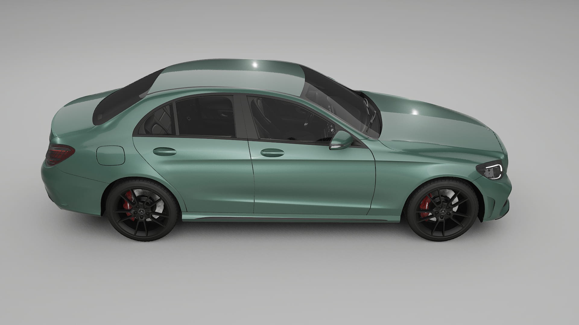 Mercedes C Class W205 AMG sedan TPU Lackskyddsfilm | EVERGREEN Färgskiftande PPF – Komplett Förskuret Kit