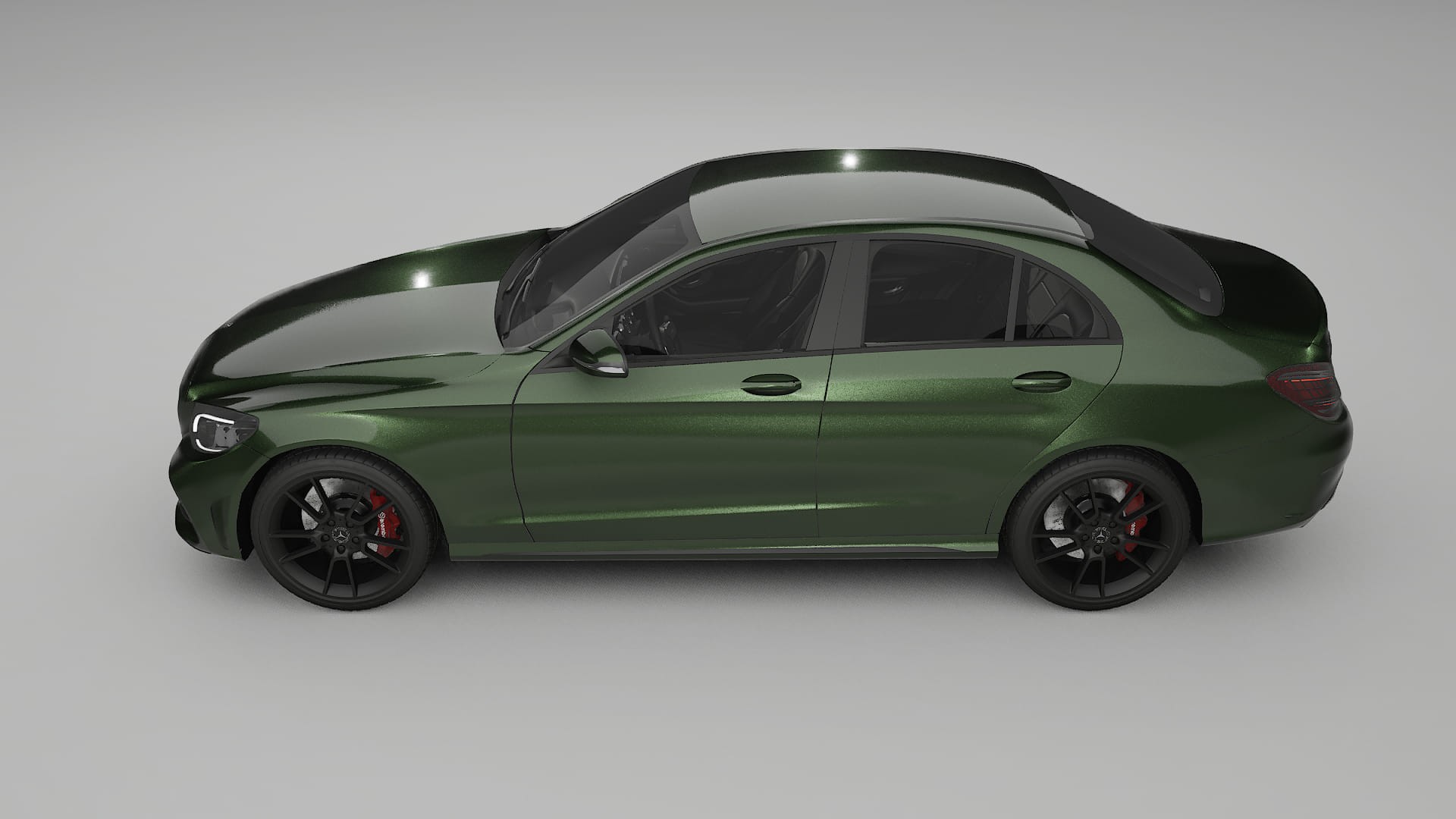 Mercedes C Class W205 AMG sedan TPU Lackskyddsfilm | LAGOON Färgskiftande PPF – Komplett Förskuret Kit