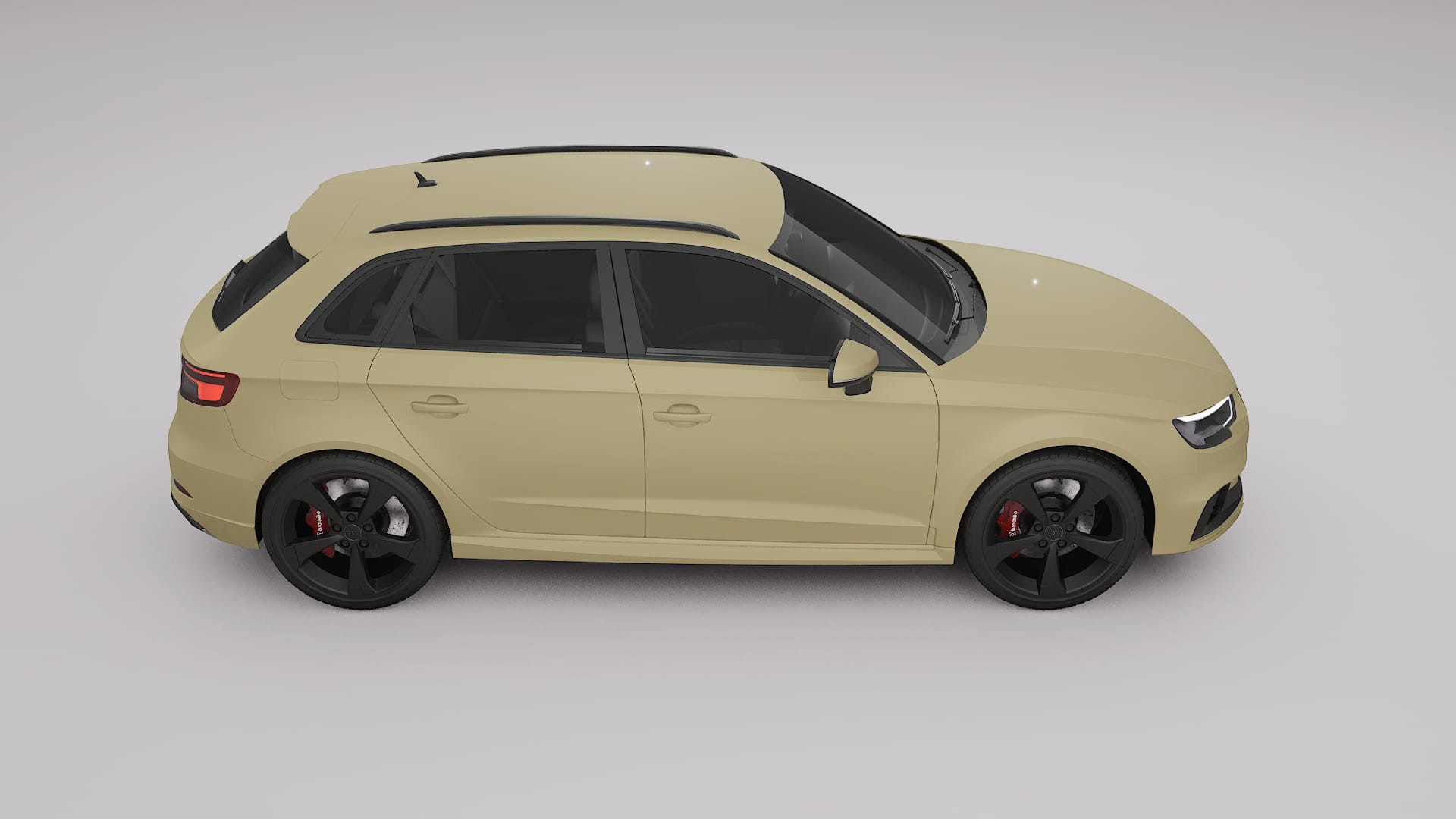 Audi RS3 Sportback 8V facelift LCI TPU Lackskyddsfilm | SAND Färgskiftande PPF – Komplett Förskuret Kit