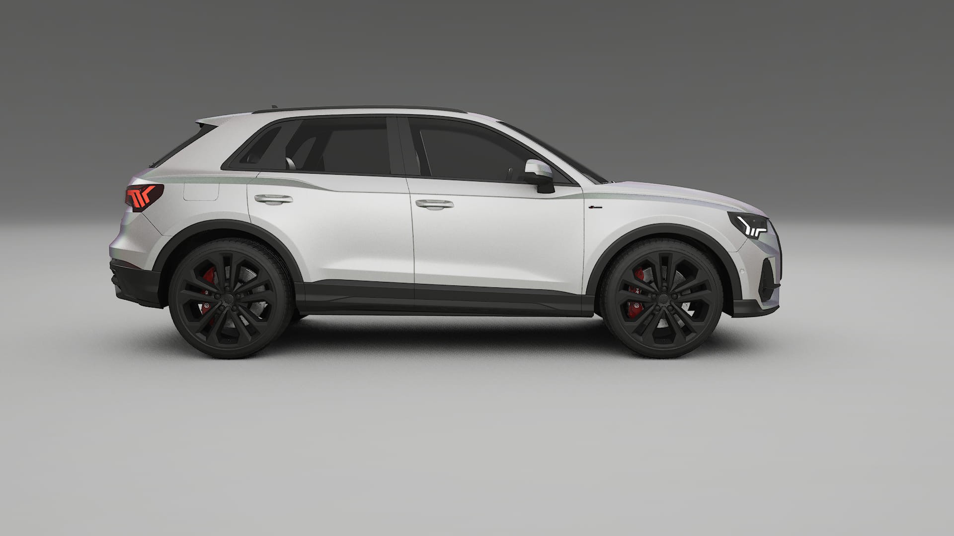 Audi Q3 S Line F3 TPU Lackskyddsfilm | NEBULA Färgskiftande PPF – Komplett Förskuret Kit