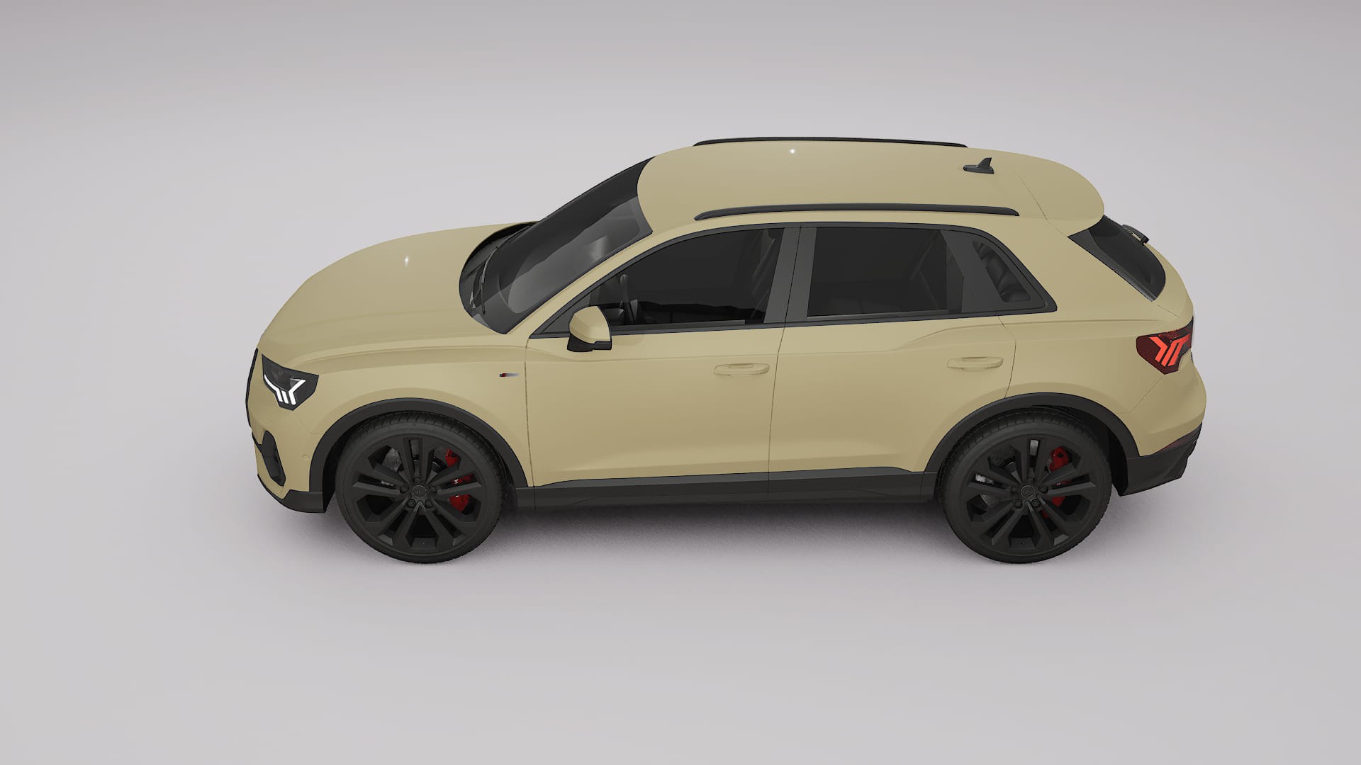 Audi Q3 S Line F3 TPU Lackskyddsfilm | SAND Färgskiftande PPF – Komplett Förskuret Kit