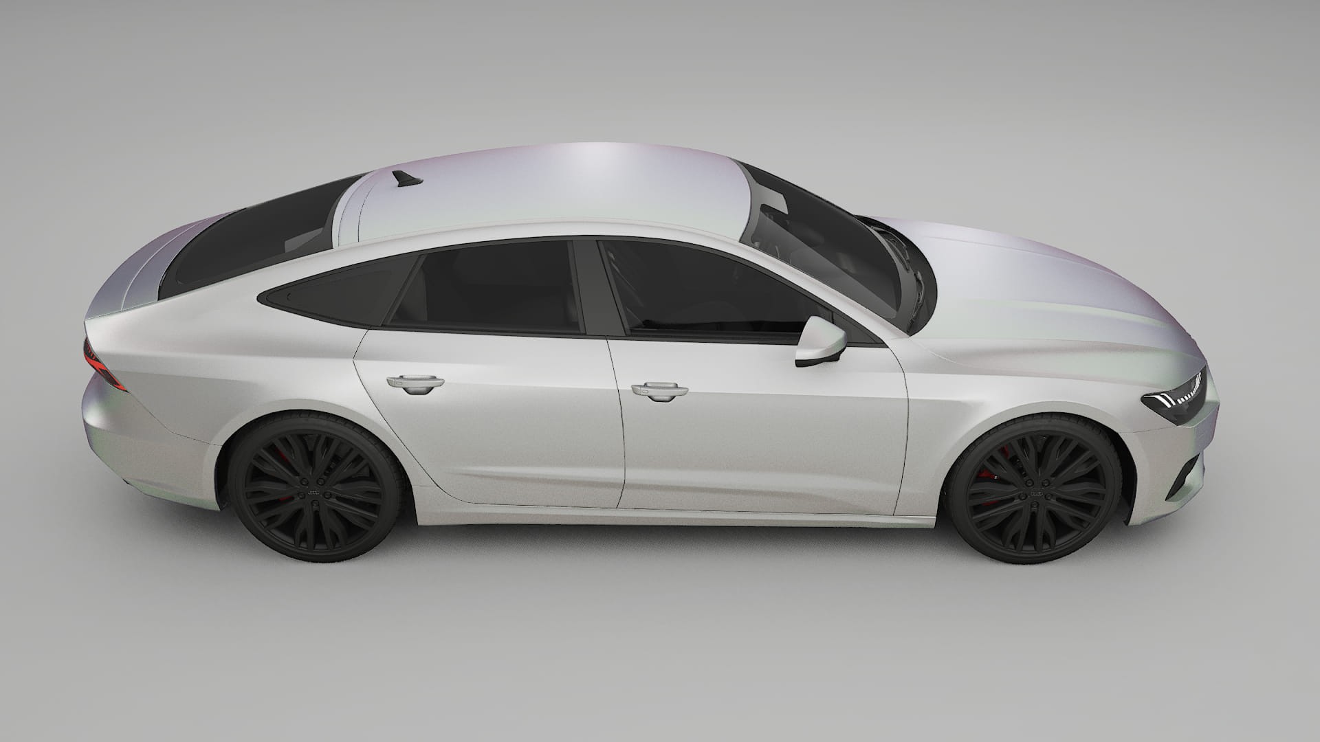 Audi A7 C8 Sportback prefacelift pre LCI TPU Lackskyddsfilm | NEBULA Färgskiftande PPF – Komplett Förskuret Kit