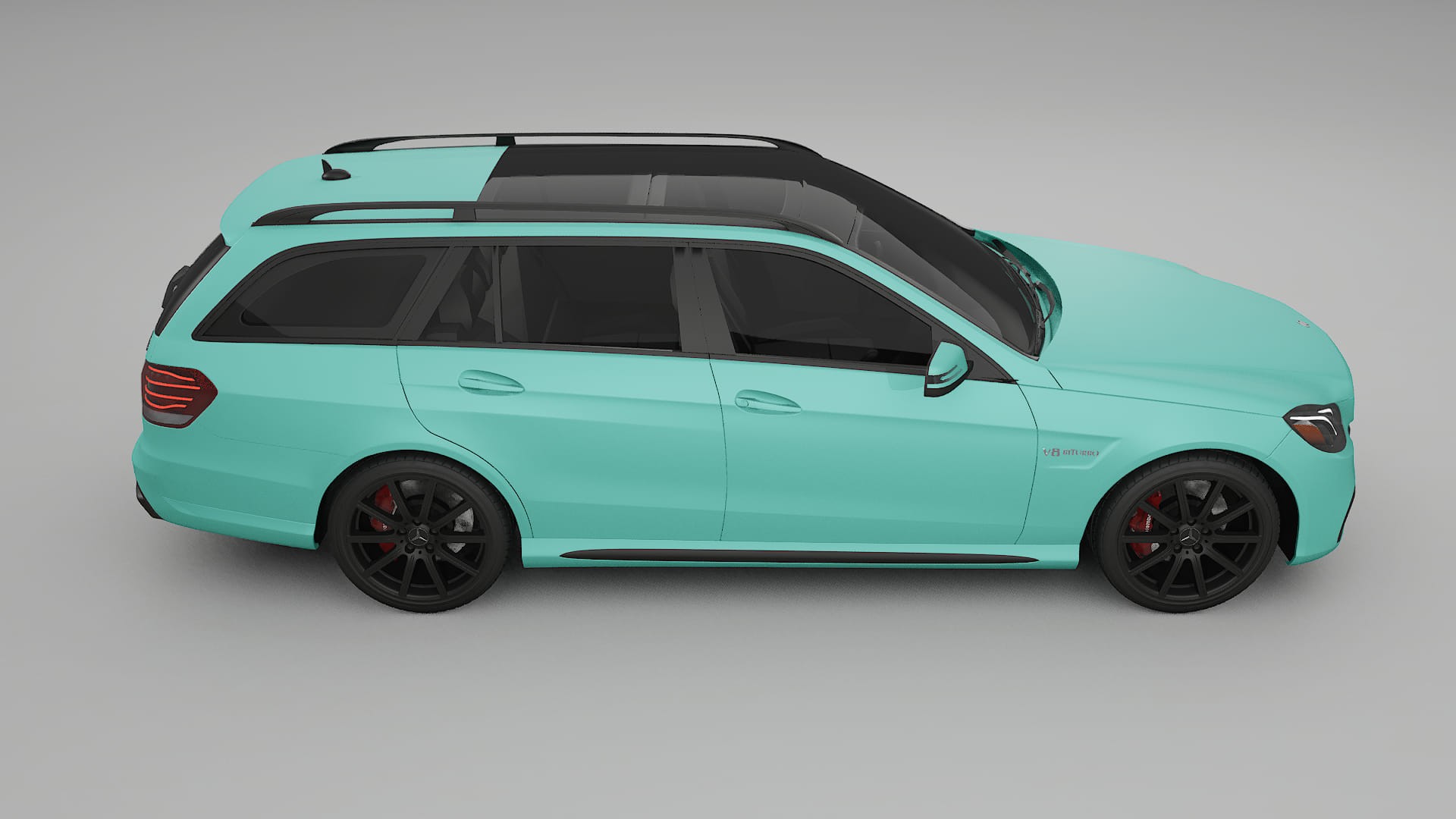 Mercedes E63 AMG Combi W212 facelift LCI TPU Lackskyddsfilm | FROST Färgskiftande PPF – Komplett Förskuret Kit