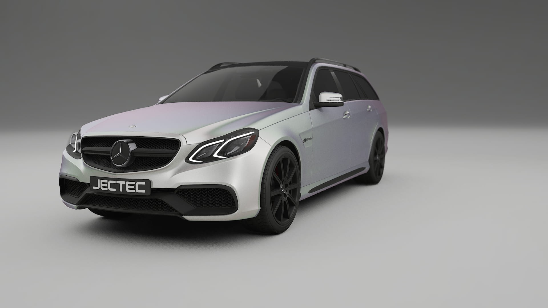 Mercedes E63 AMG Combi W212 facelift LCI TPU Lackskyddsfilm | NEBULA Färgskiftande PPF – Komplett Förskuret Kit