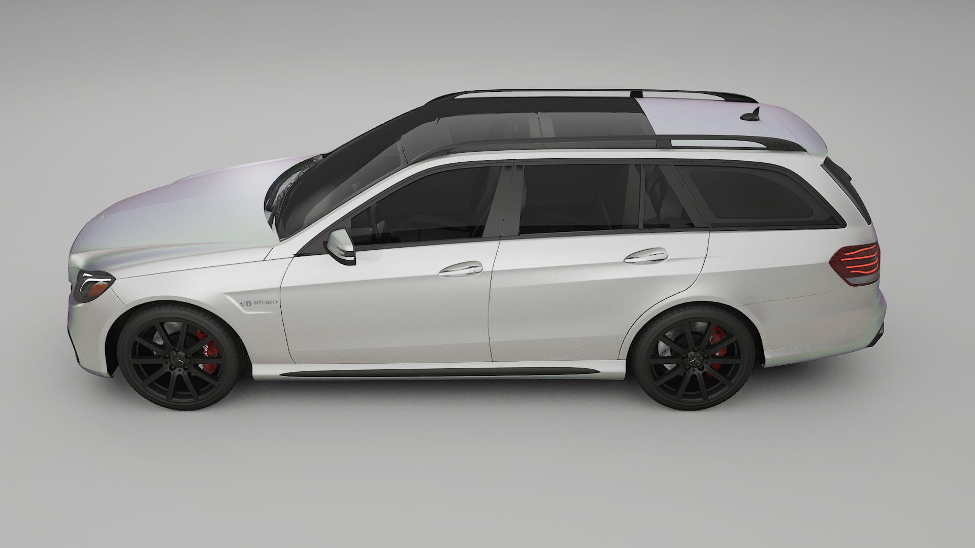 Mercedes E63 AMG Combi W212 facelift LCI TPU Lackskyddsfilm | NEBULA Färgskiftande PPF – Komplett Förskuret Kit