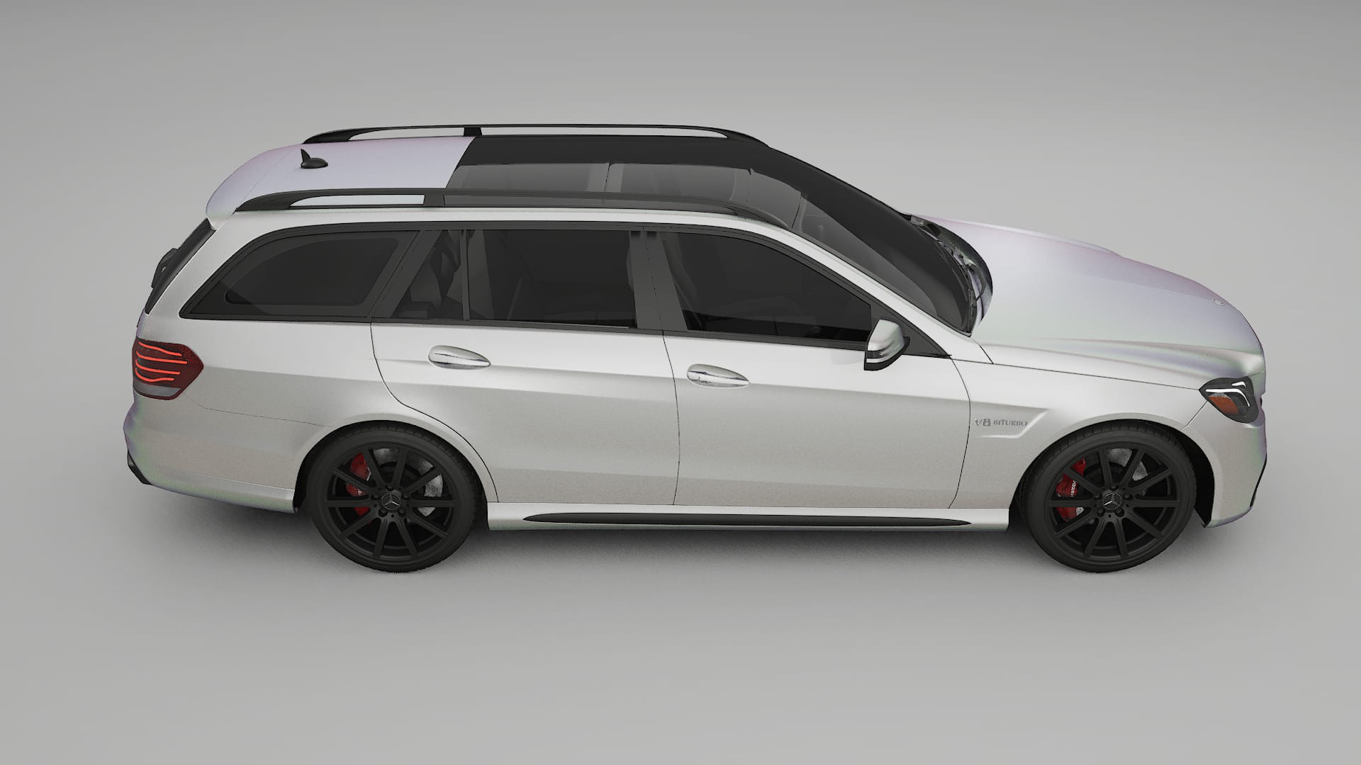 Mercedes E63 AMG Combi W212 facelift LCI TPU Lackskyddsfilm | NEBULA Färgskiftande PPF – Komplett Förskuret Kit