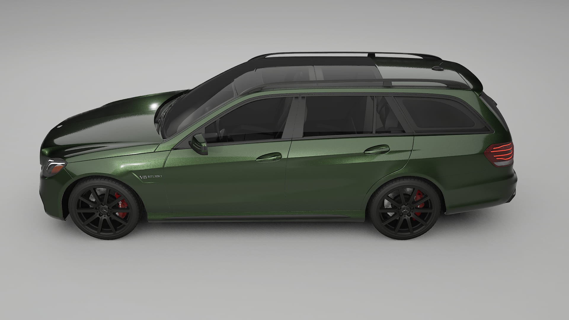 Mercedes E63 AMG Combi W212 facelift LCI TPU Lackskyddsfilm | LAGOON Färgskiftande PPF – Komplett Förskuret Kit