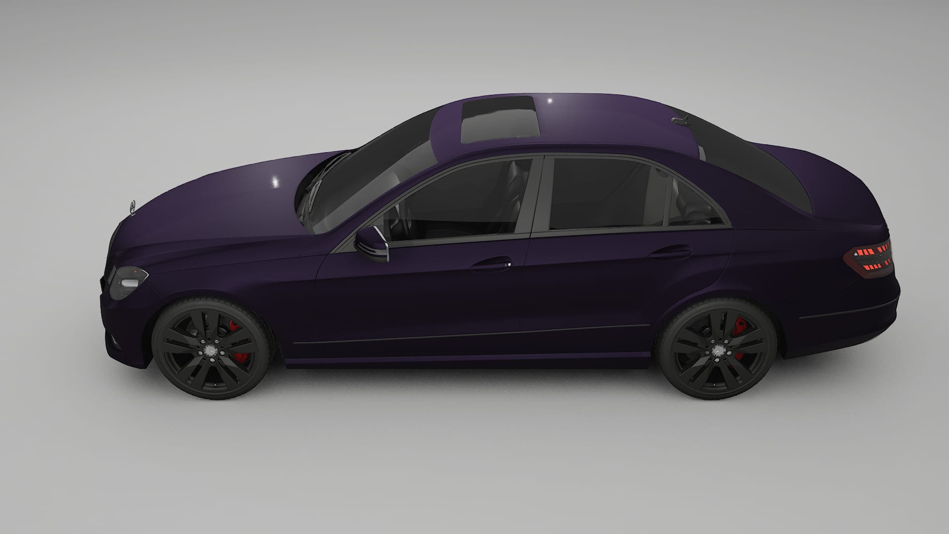 Mercedes E Class Sedan W212 Prefacelift pre LCI TPU Lackskyddsfilm | VIOLET Färgskiftande PPF – Komplett Förskuret Kit