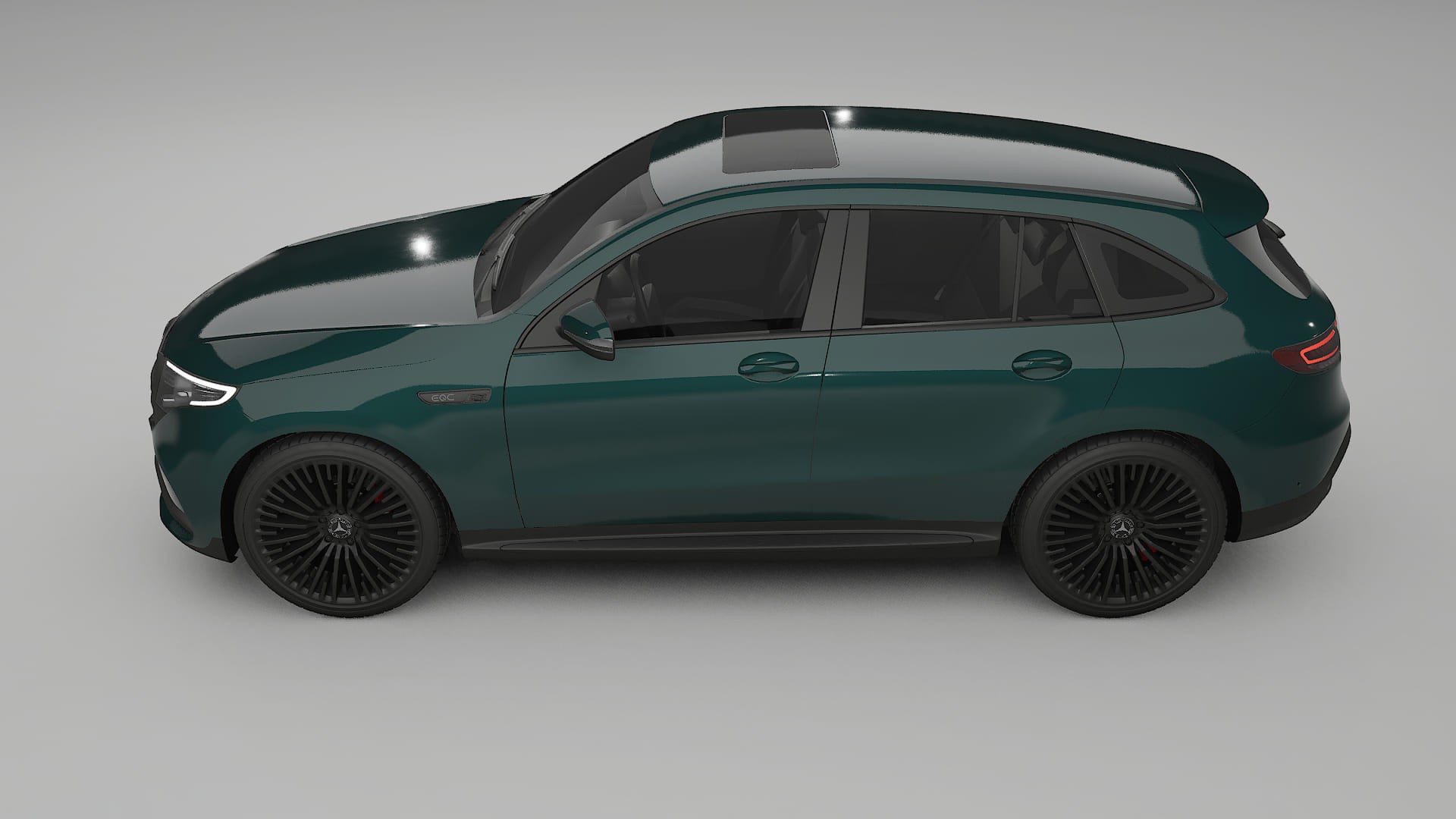 Mercedes EQC AMG TPU Lackskyddsfilm | INFERNO Färgskiftande PPF – Komplett Förskuret Kit