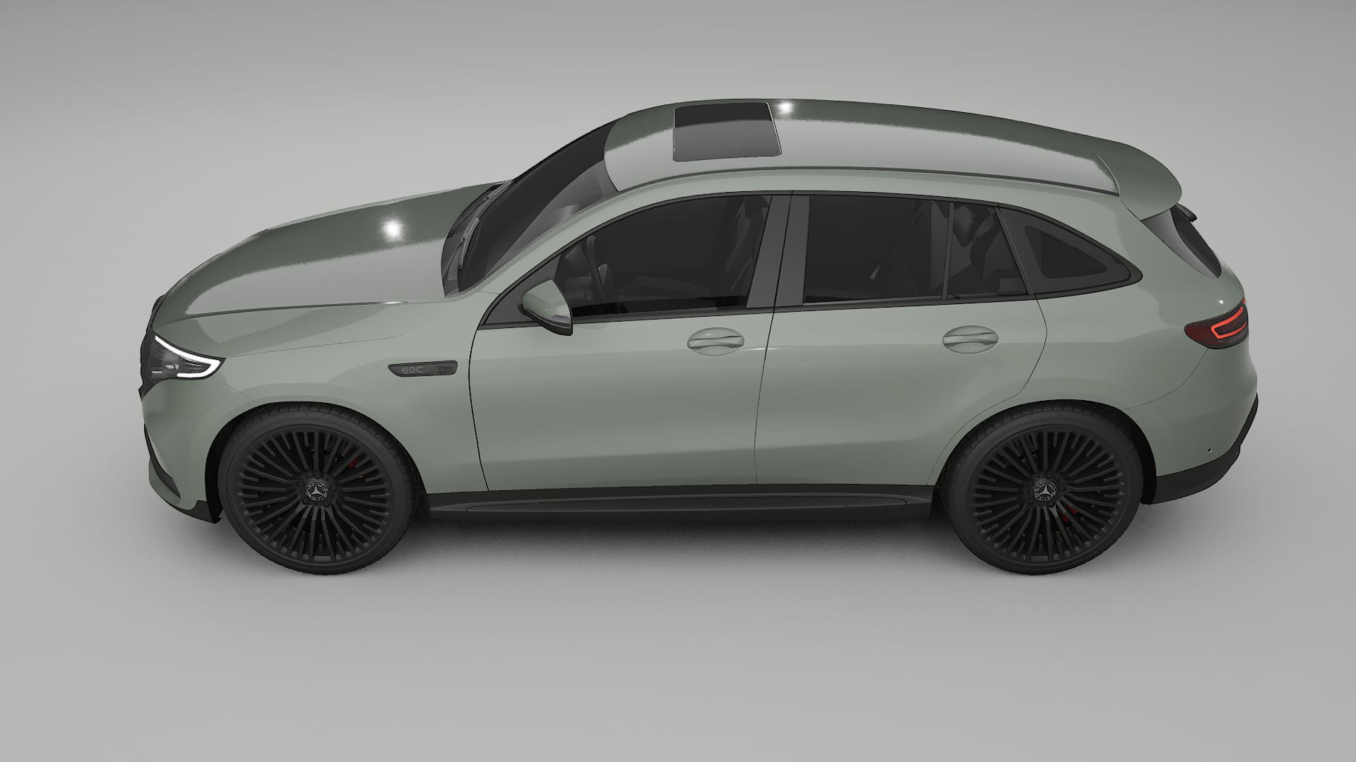 Mercedes EQC AMG TPU Lackskyddsfilm | SLATE Färgskiftande PPF – Komplett Förskuret Kit