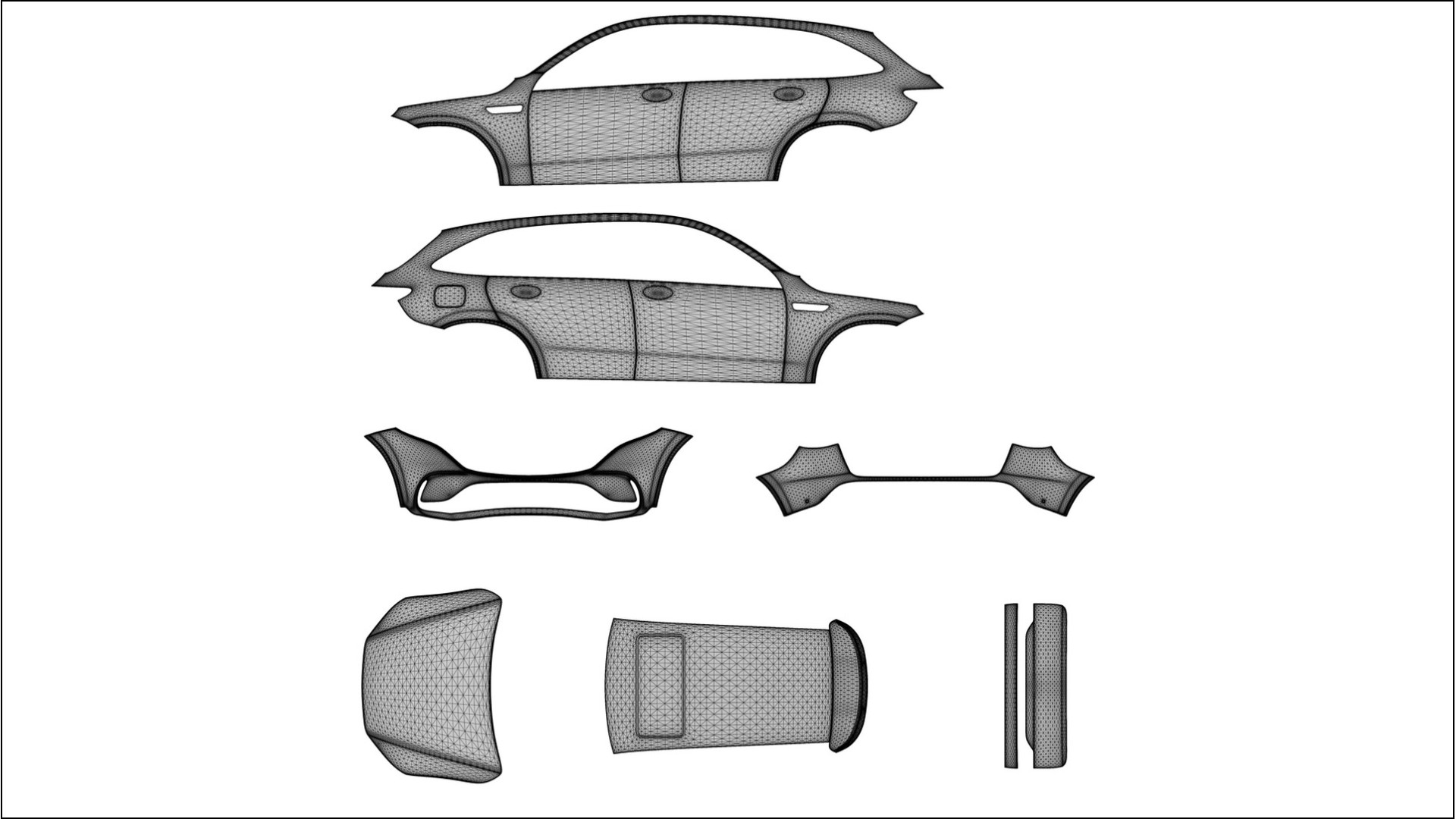 Mercedes EQC AMG TPU Lackskyddsfilm | LAGOON Färgskiftande PPF – Komplett Förskuret Kit