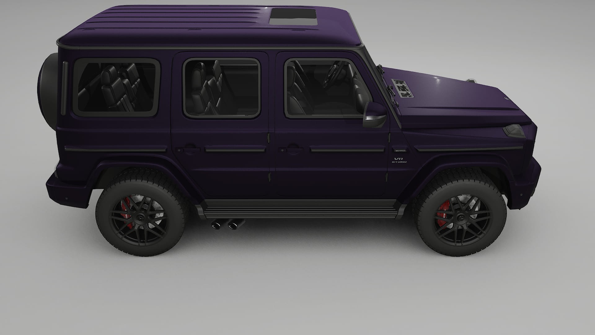 Mercedes G63 AMG W463A TPU Lackskyddsfilm | VIOLET Färgskiftande PPF – Komplett Förskuret Kit