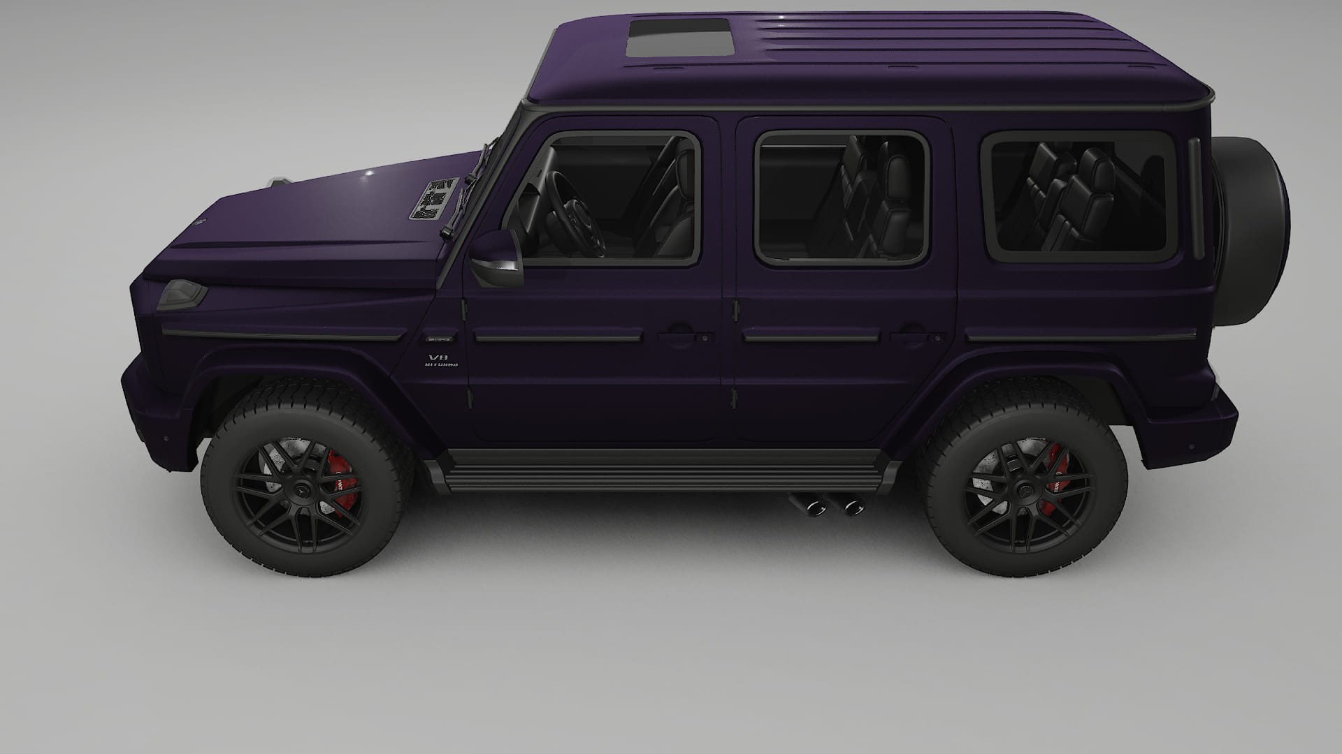 Mercedes G63 AMG W463A TPU Lackskyddsfilm | VIOLET Färgskiftande PPF – Komplett Förskuret Kit