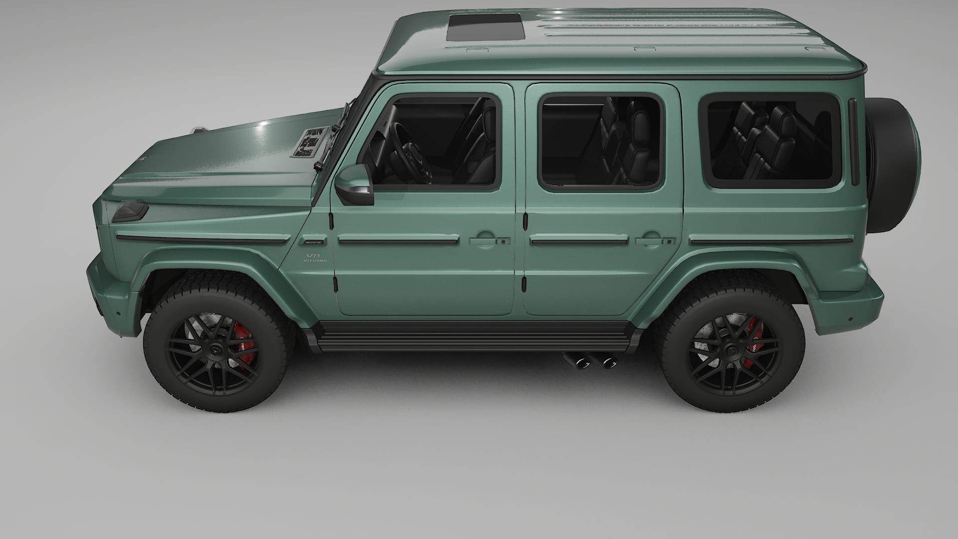 Mercedes G63 AMG W463A TPU Lackskyddsfilm | EVERGREEN Färgskiftande PPF – Komplett Förskuret Kit