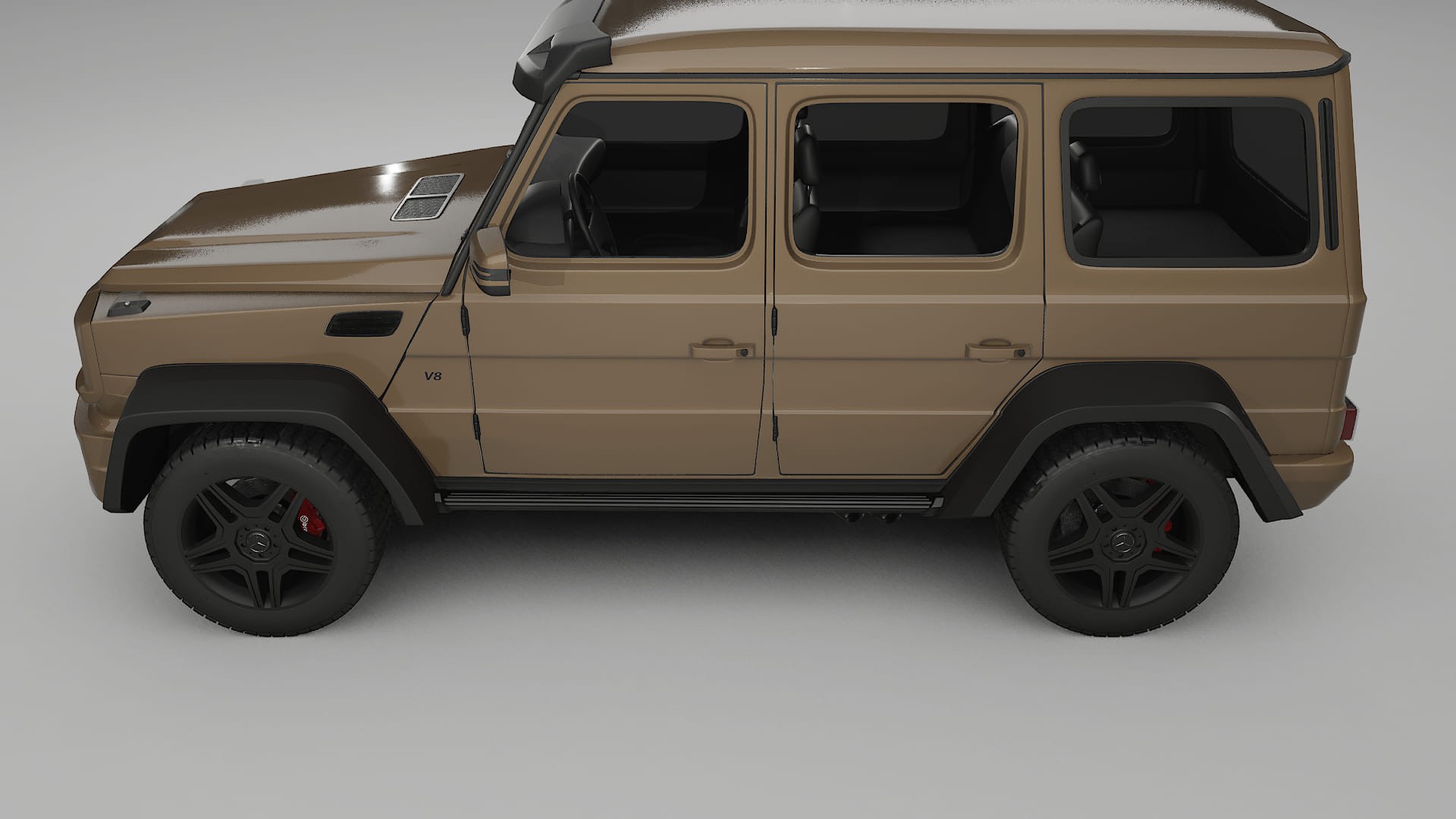 Mercedes G class 4x4 W463 TPU Lackskyddsfilm | SAHARA Färgskiftande PPF – Komplett Förskuret Kit