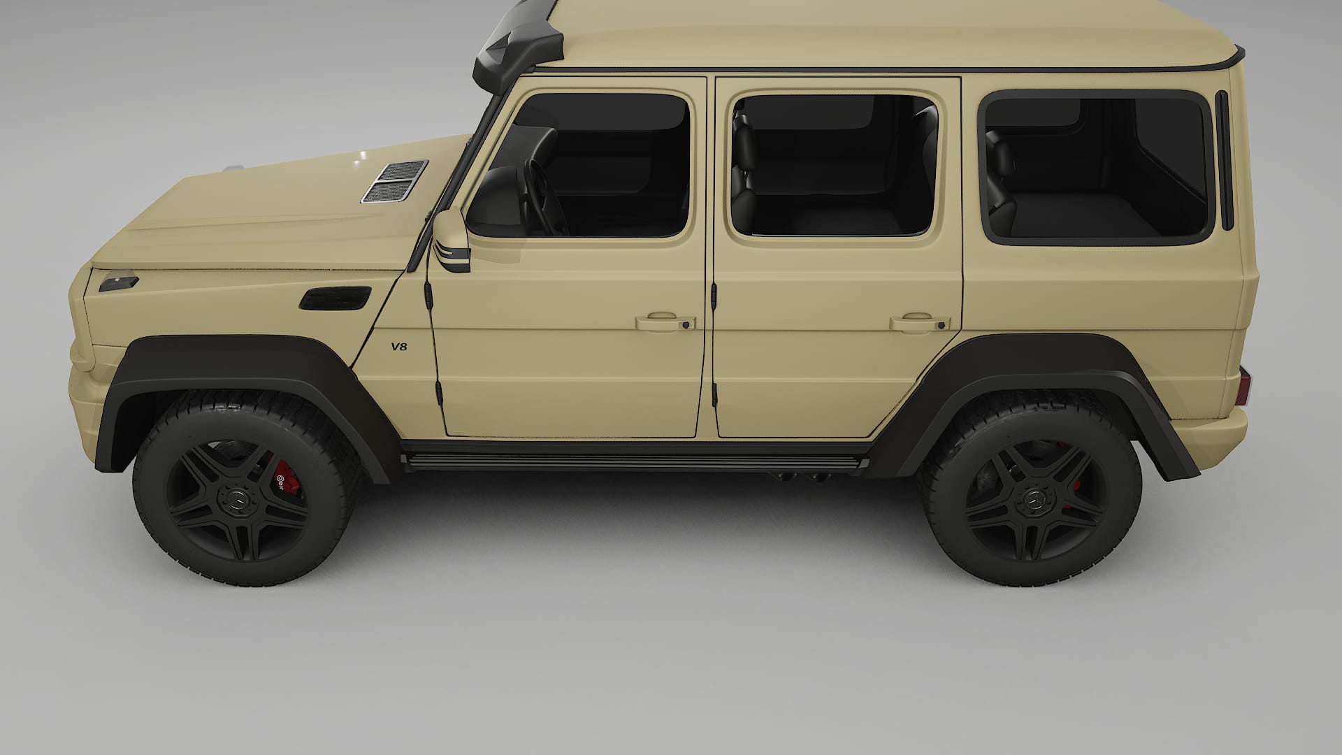 Mercedes G class 4x4 W463 TPU Lackskyddsfilm | SAND Färgskiftande PPF – Komplett Förskuret Kit