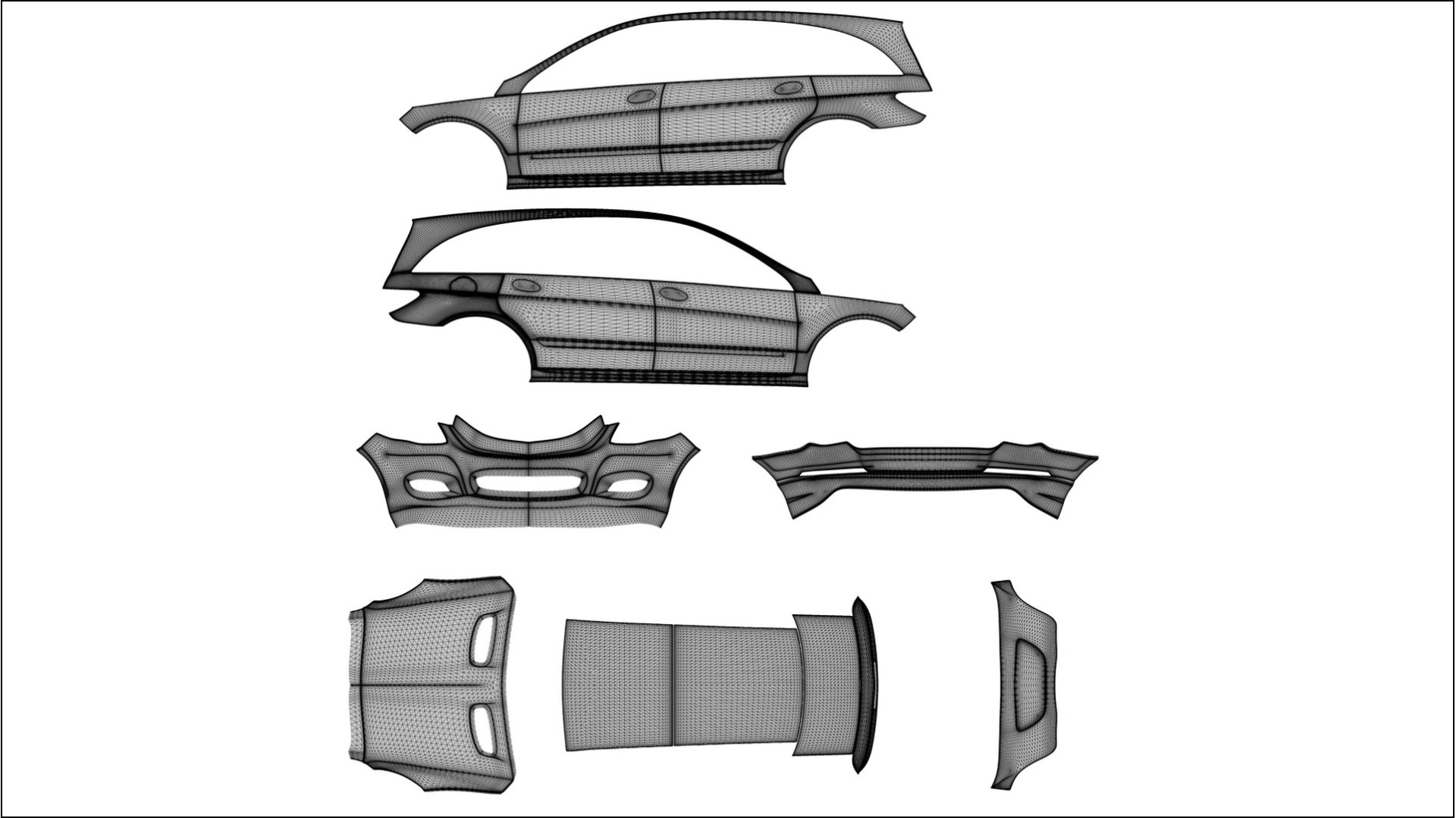 Mercedes R class W251 facelift LCI TPU Lackskyddsfilm | LAGOON Färgskiftande PPF – Komplett Förskuret Kit