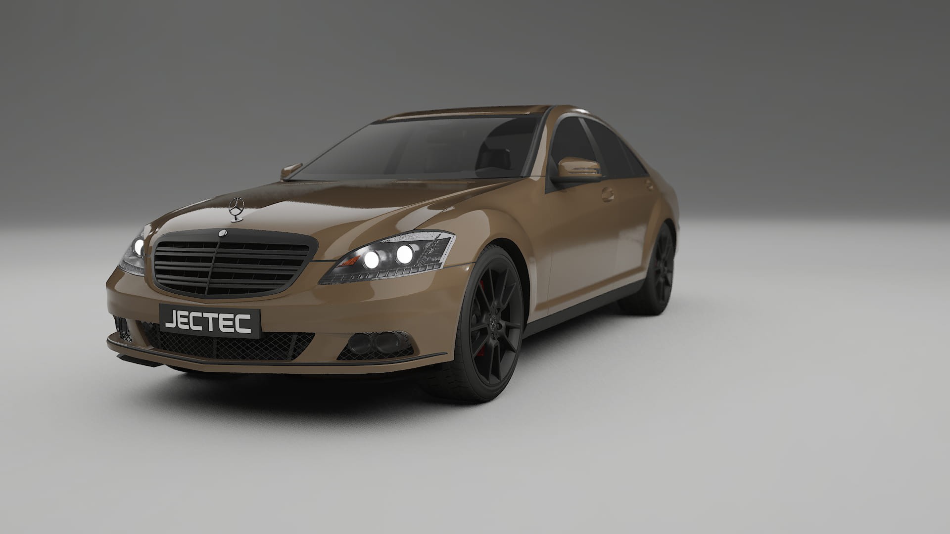 Mercedes S class W221 facelift LCI TPU Lackskyddsfilm | SAHARA Färgskiftande PPF – Komplett Förskuret Kit