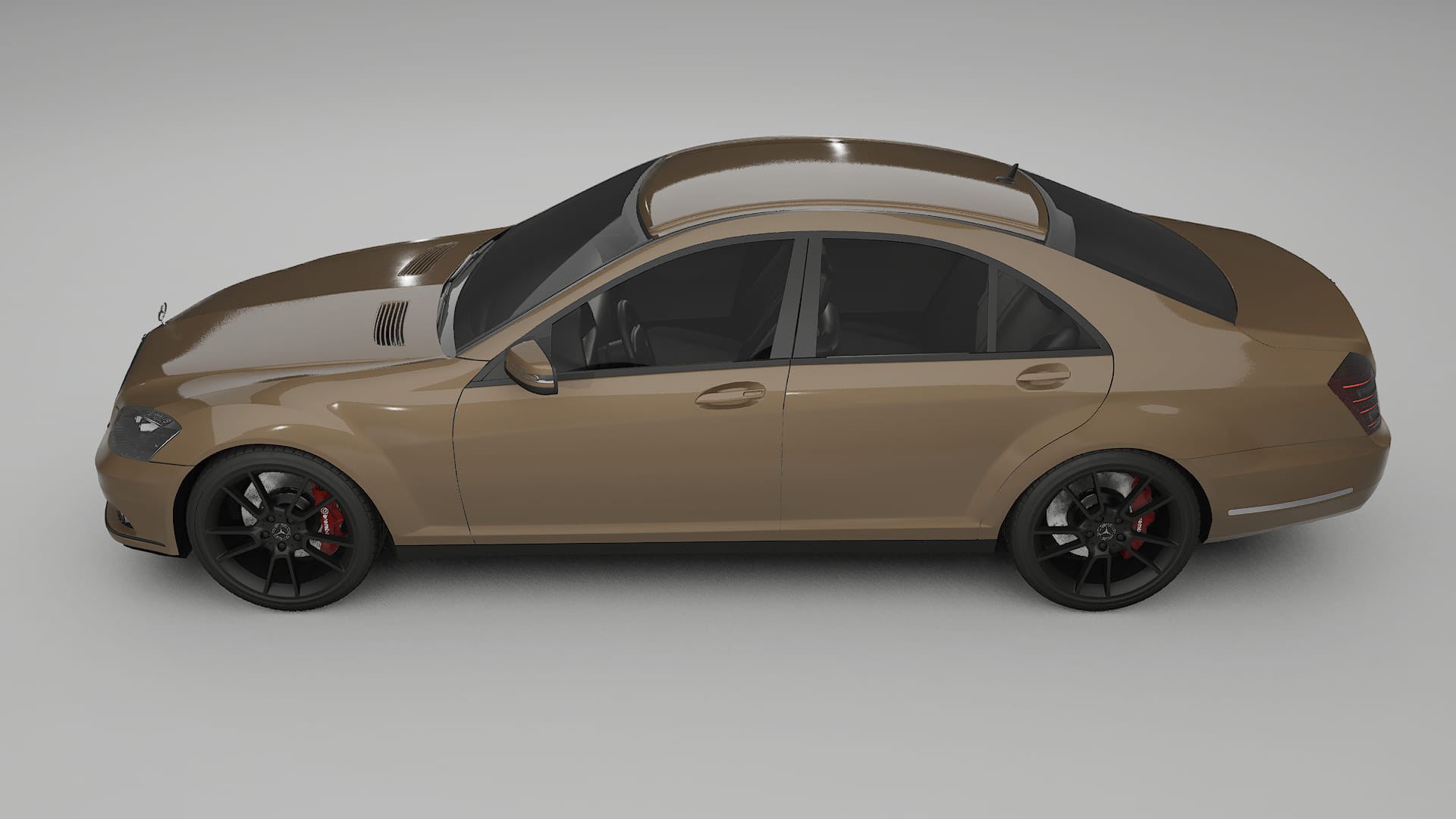 Mercedes S class W221 facelift LCI TPU Lackskyddsfilm | SAHARA Färgskiftande PPF – Komplett Förskuret Kit