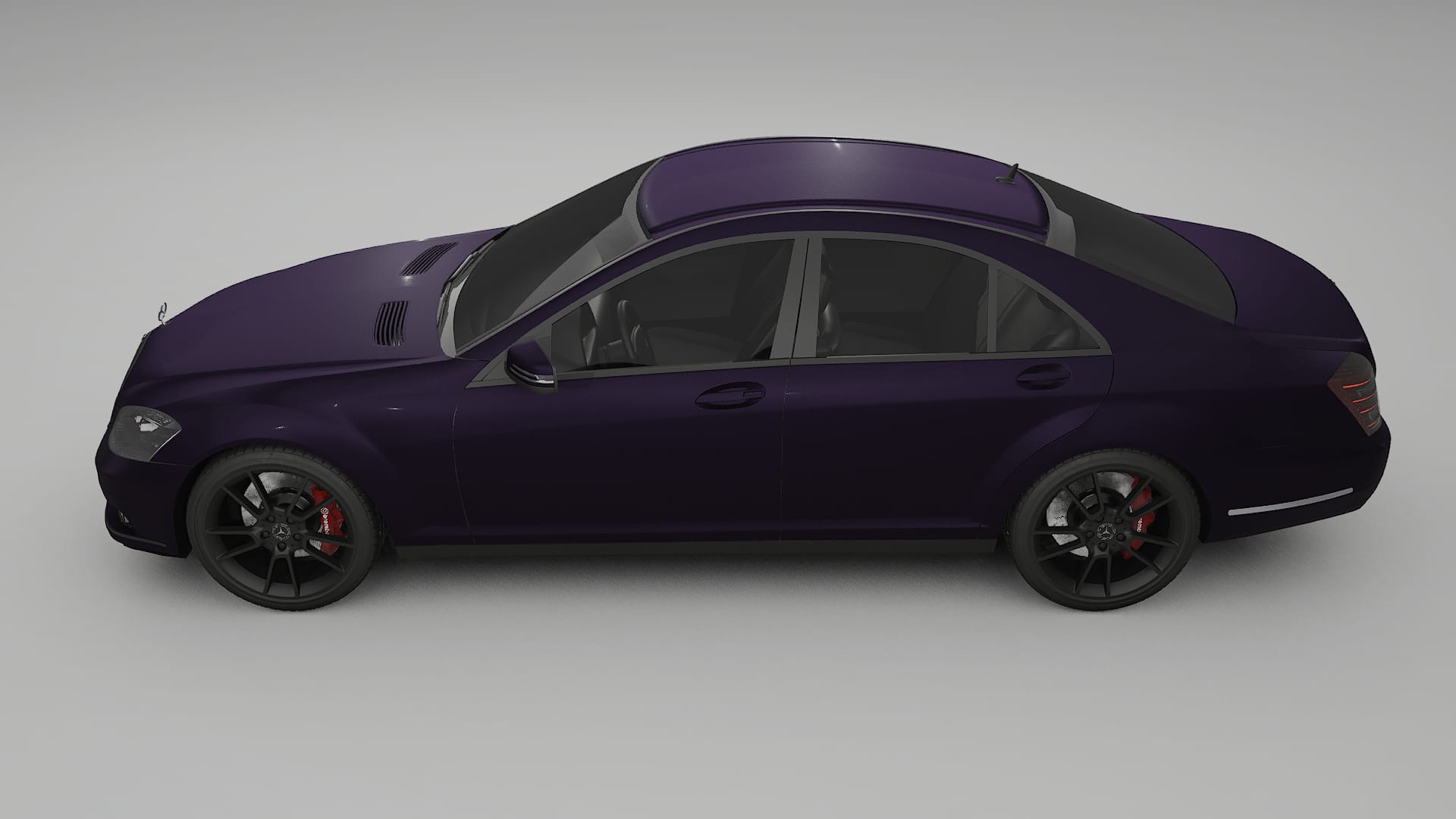 Mercedes S class W221 facelift LCI TPU Lackskyddsfilm | VIOLET Färgskiftande PPF – Komplett Förskuret Kit