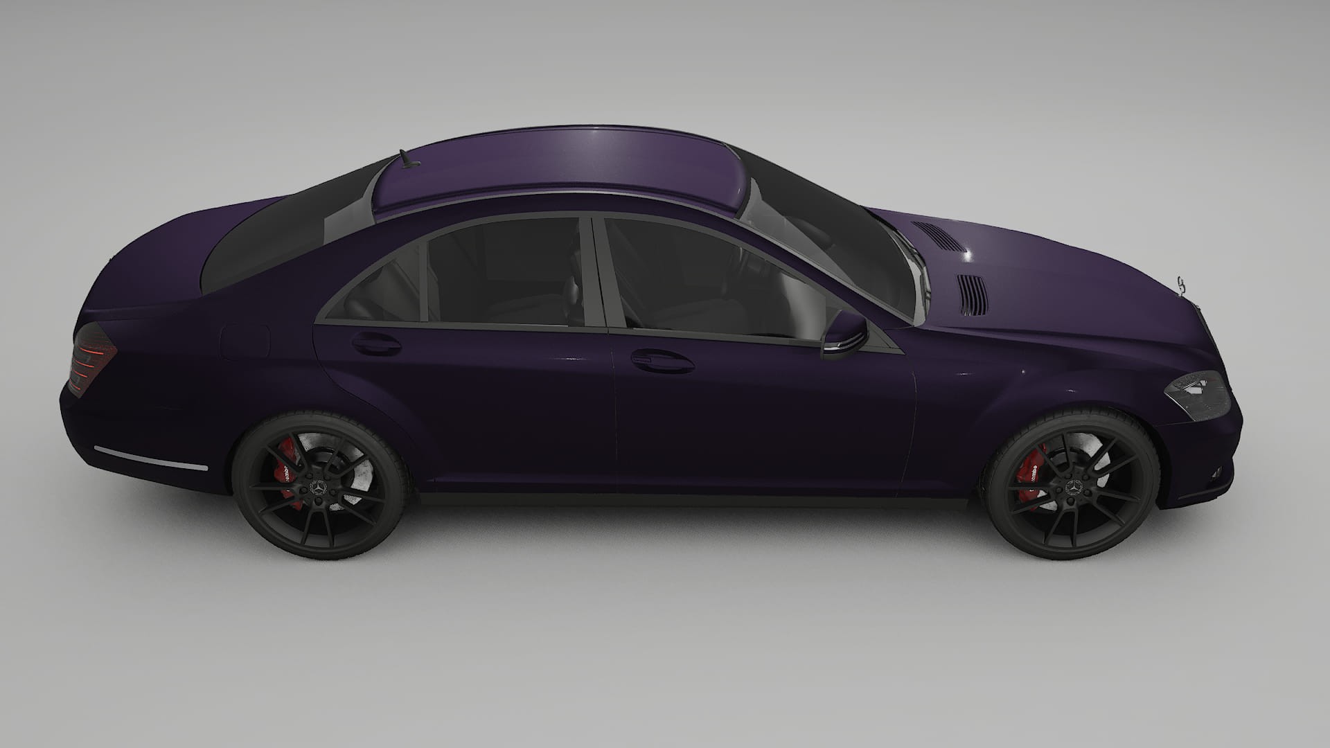 Mercedes S class W221 facelift LCI TPU Lackskyddsfilm | VIOLET Färgskiftande PPF – Komplett Förskuret Kit