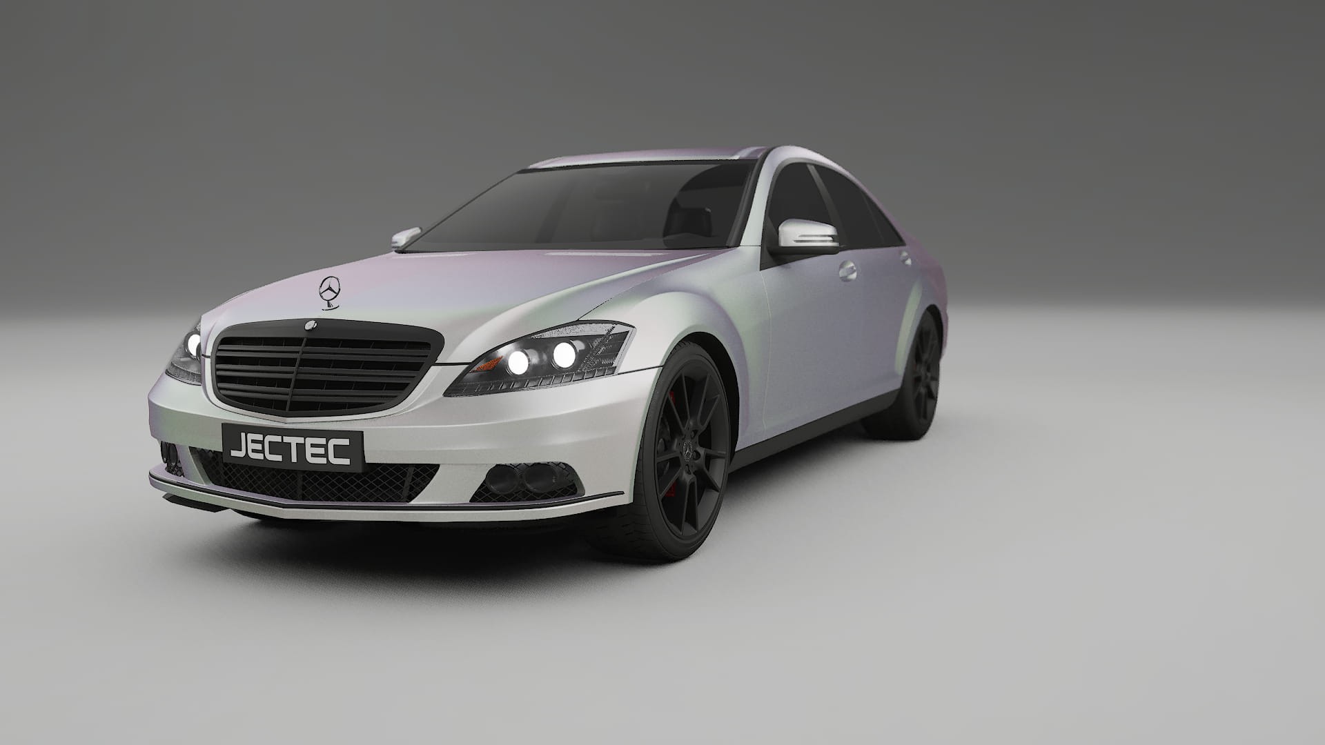 Mercedes S class W221 facelift LCI TPU Lackskyddsfilm | NEBULA Färgskiftande PPF – Komplett Förskuret Kit